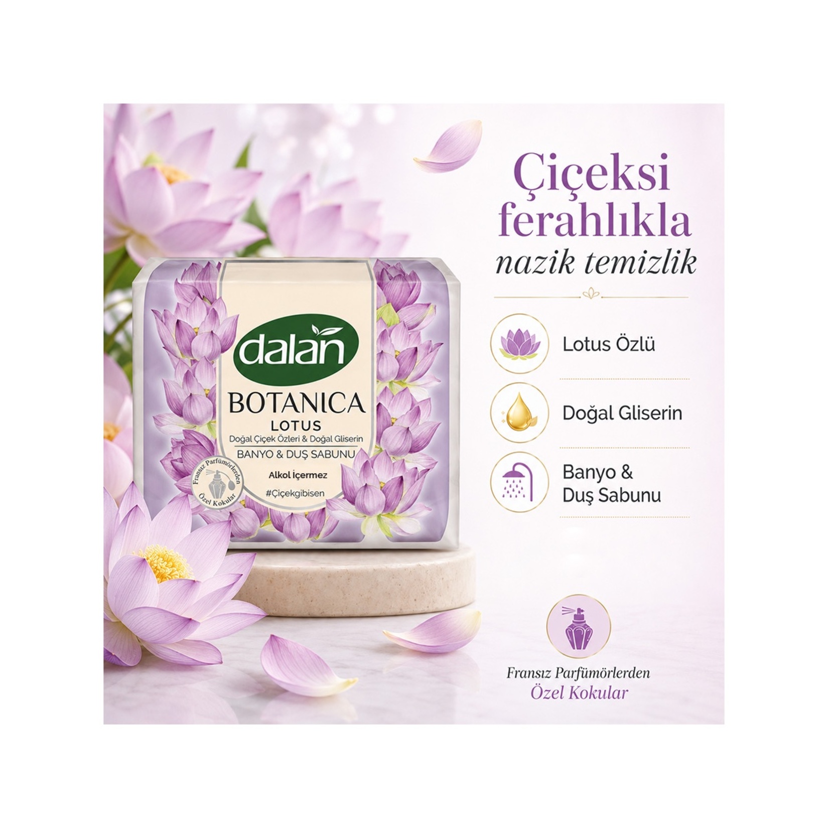 Dalan Botanica Lotus Duş & Banyo Sabunu 600G - Görsel 2