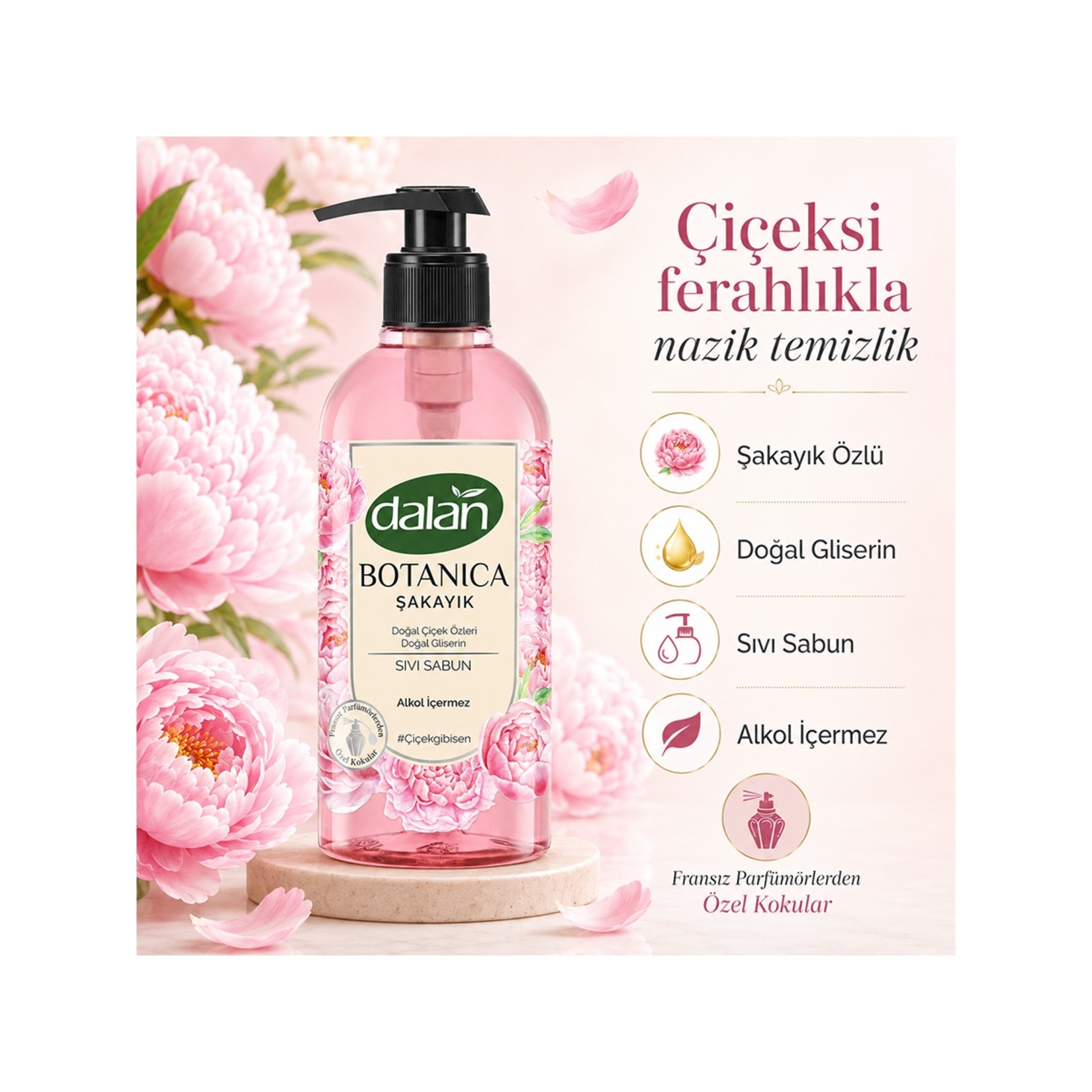 Dalan Botanica Şakayık Sıvı Sabun 500 Ml - Görsel 2