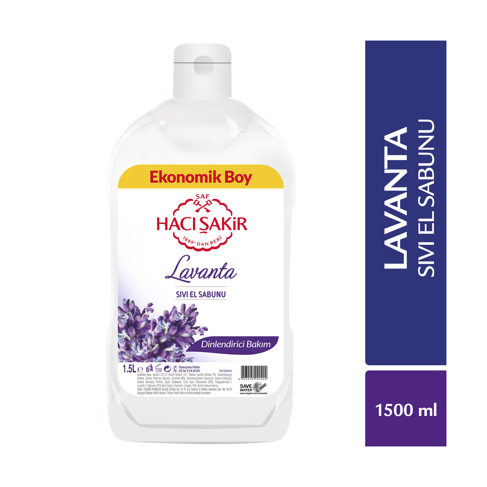 Hacı Şakir Lavanta Dinlendirici Bakım Sıvı El Sabunu 1500 Ml - Görsel 2