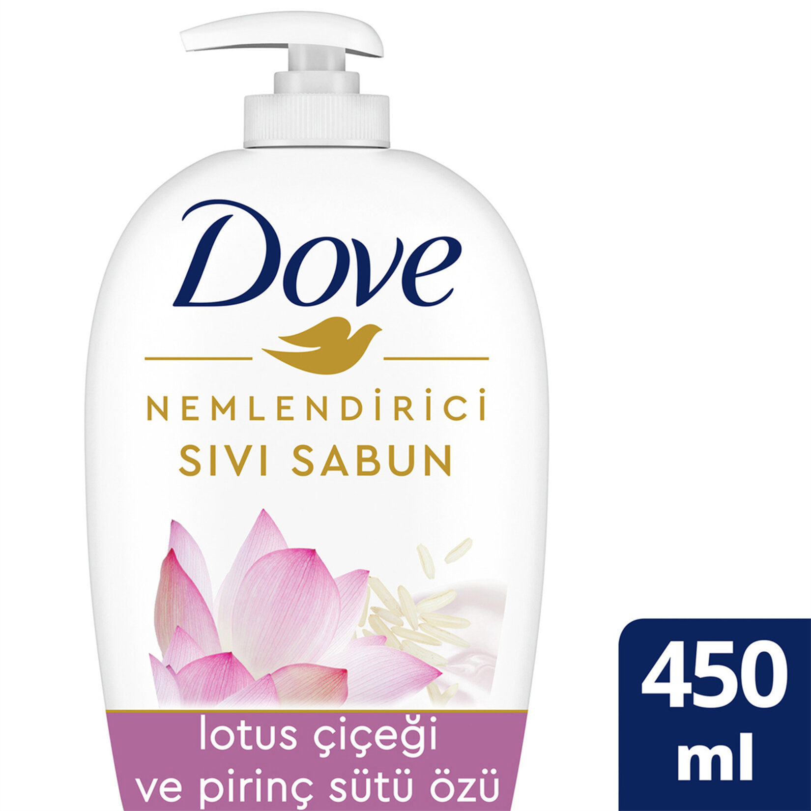 Dove Nemlendirici Sıvı Sabun Lotus Çiçeği ve Pirinç Özü 450 Ml - Görsel 2