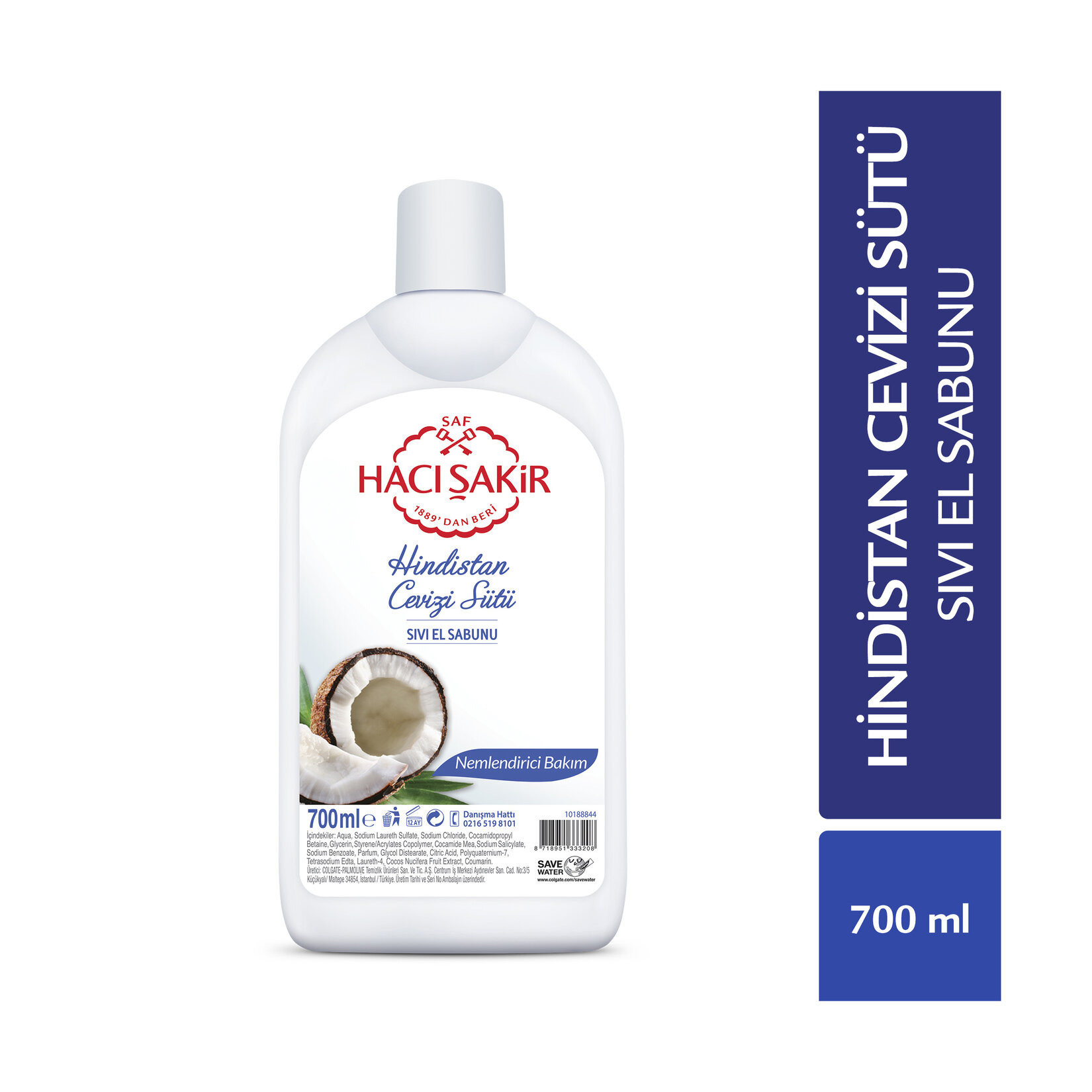 Hacı Şakir Hindistan Cevizi Sütü Sıvı El Sabunu 700 Ml - Görsel 2