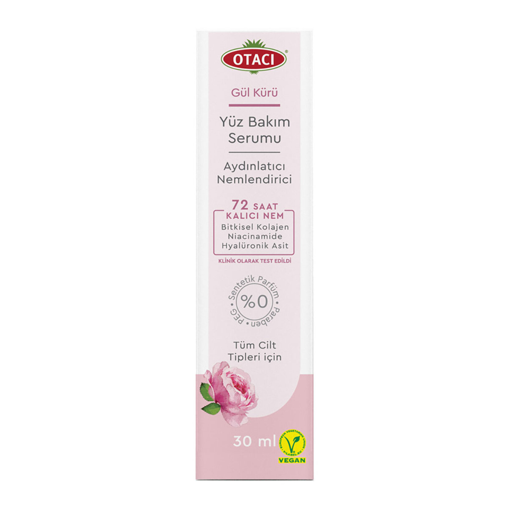 Otacı Gül Kürü Nemlendirici Aydınlatıcı Yüz Bakım Serumu 30 Ml