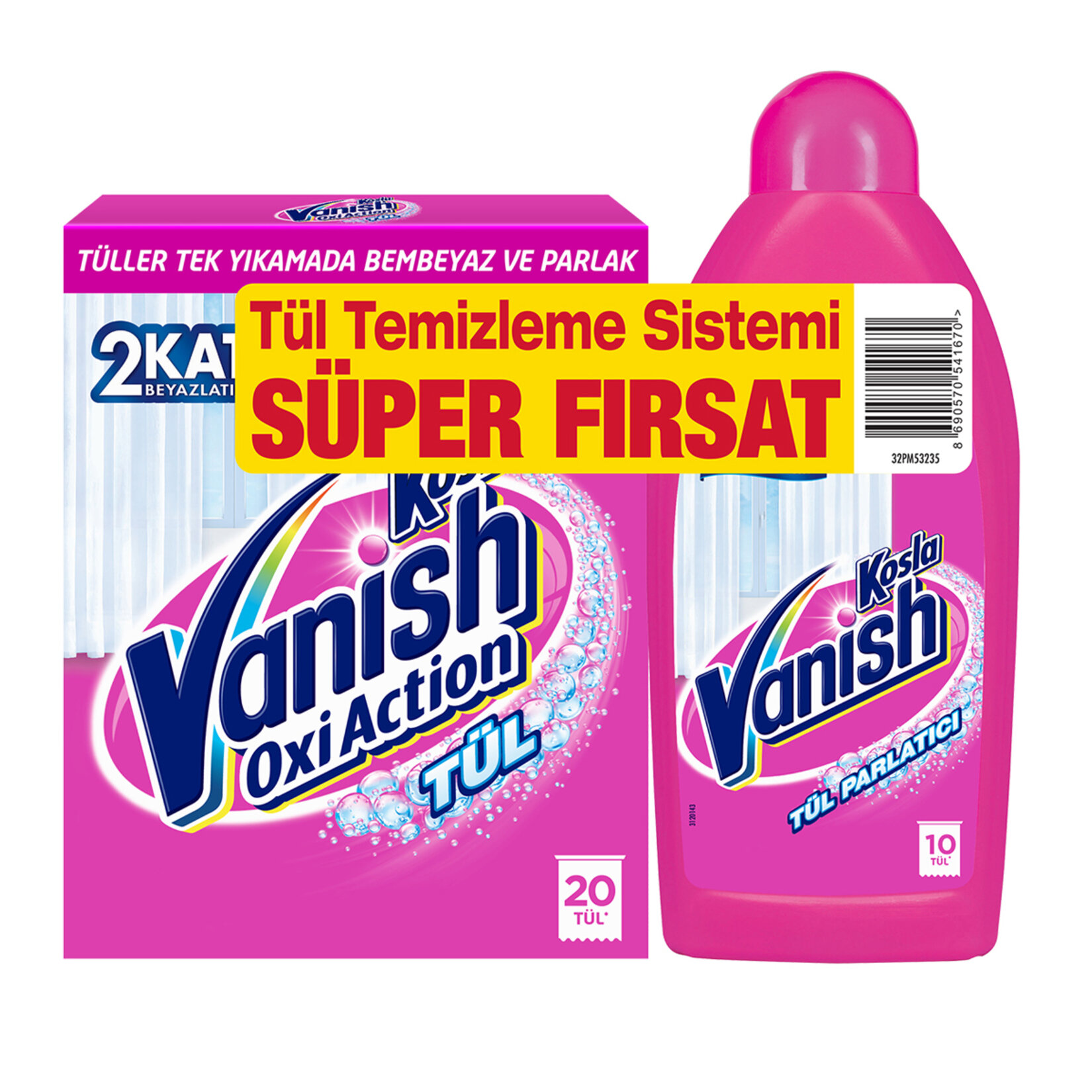 Vanish Kosla Tül Temizleyici 2'li Paket (Toz + Parlatıcı) - Görsel 1