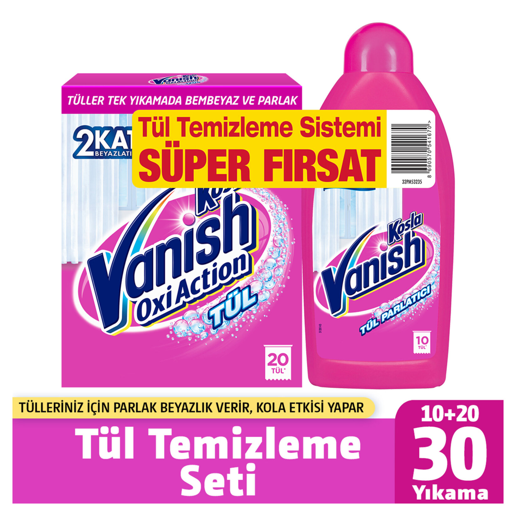 Vanish Kosla Tül Temizleyici 2'li Paket (Toz + Parlatıcı) - Görsel 2