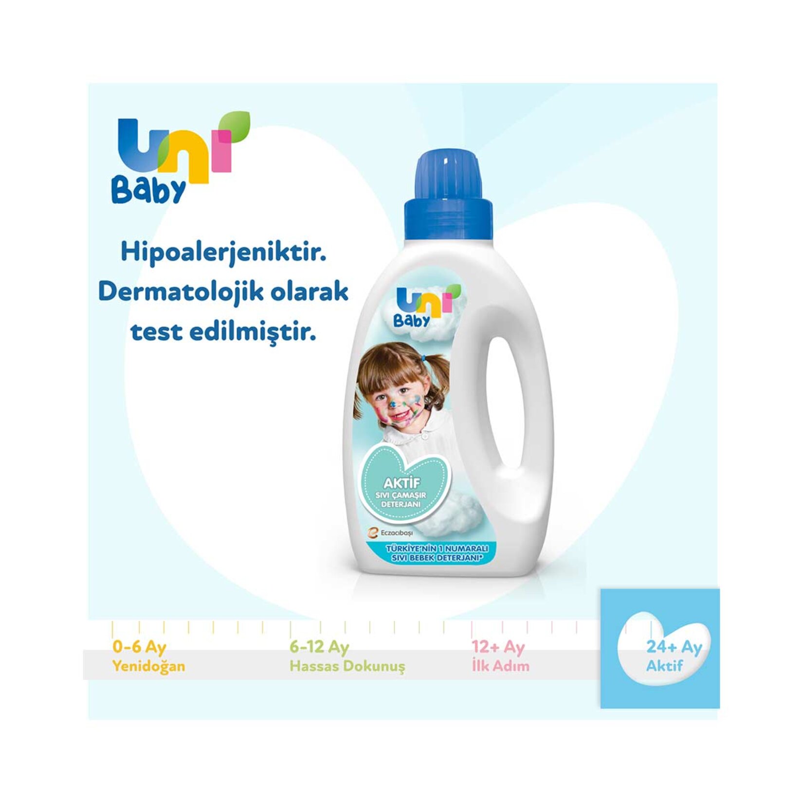 Uni Baby Aktif Sıvı Çamaşır Deterjanı 1500 Ml - Görsel 3