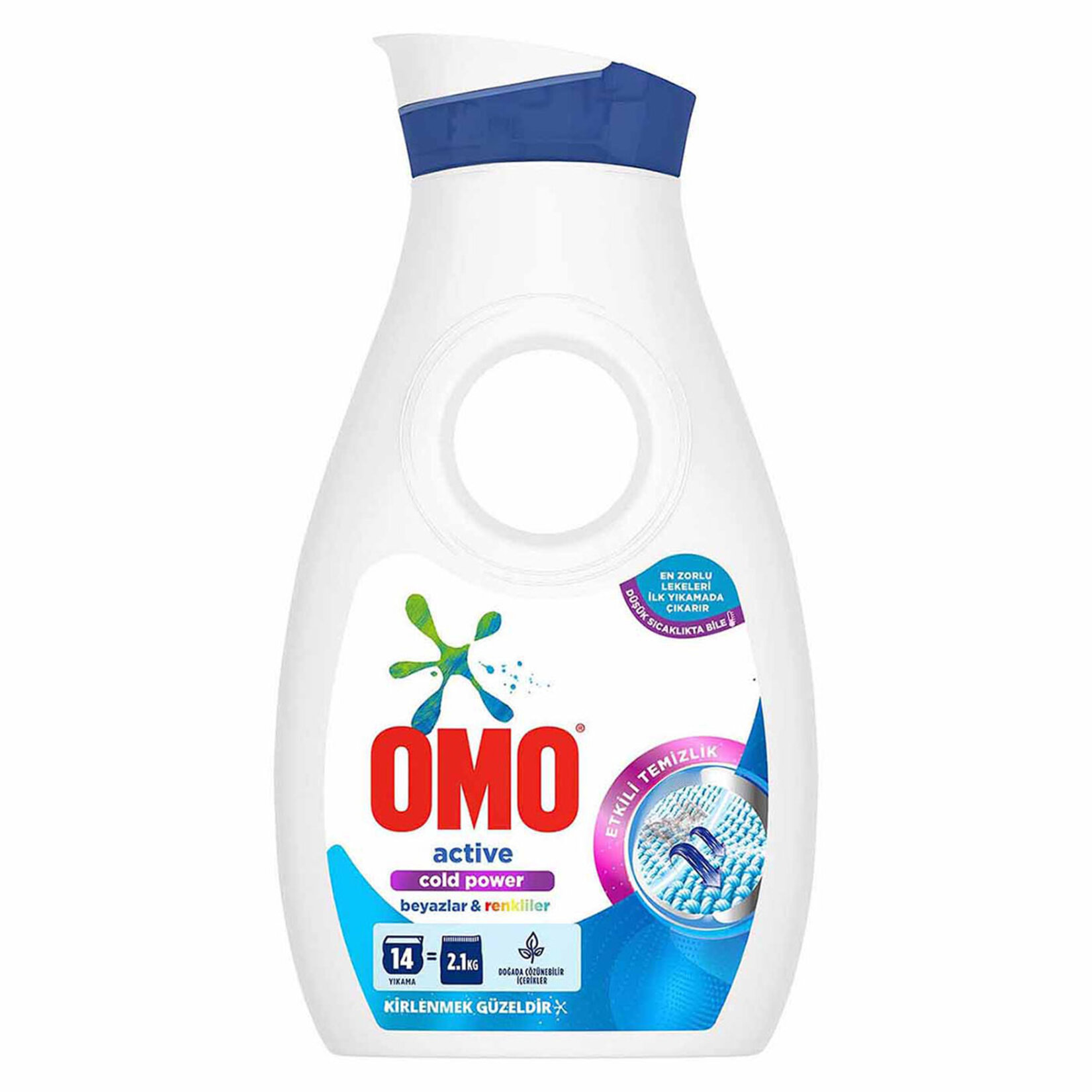 Omo Sıvı Çamaşır Deterjanı Active Beyazlar ve Renkliler 910 ML 14 Yıkama - Görsel 1