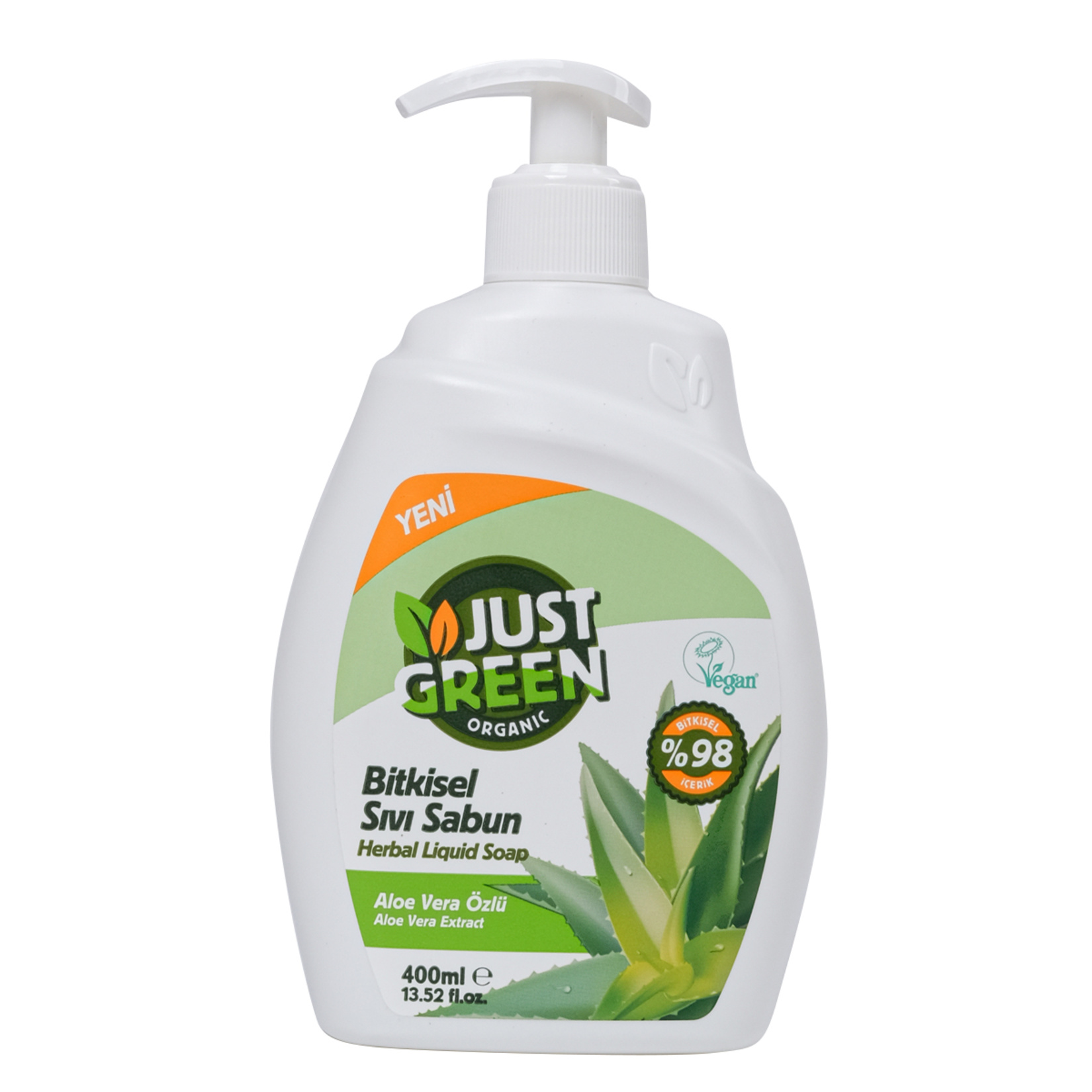 Just Green Organic Aloe Veralı Sıvı Sabun 400 Ml - Görsel 1