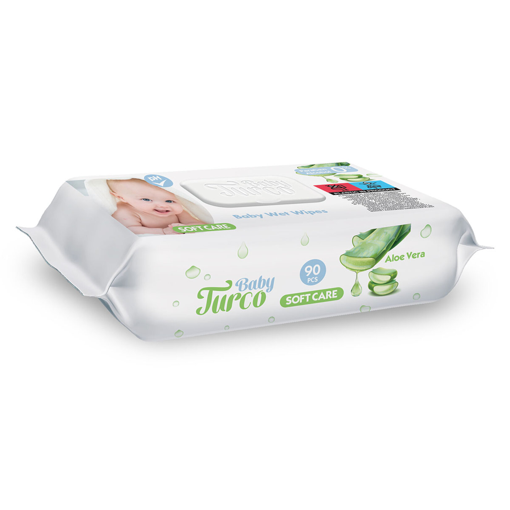 Baby Turco Softcare Aloeveralı Islak Havlu 90'lı - Görsel 1