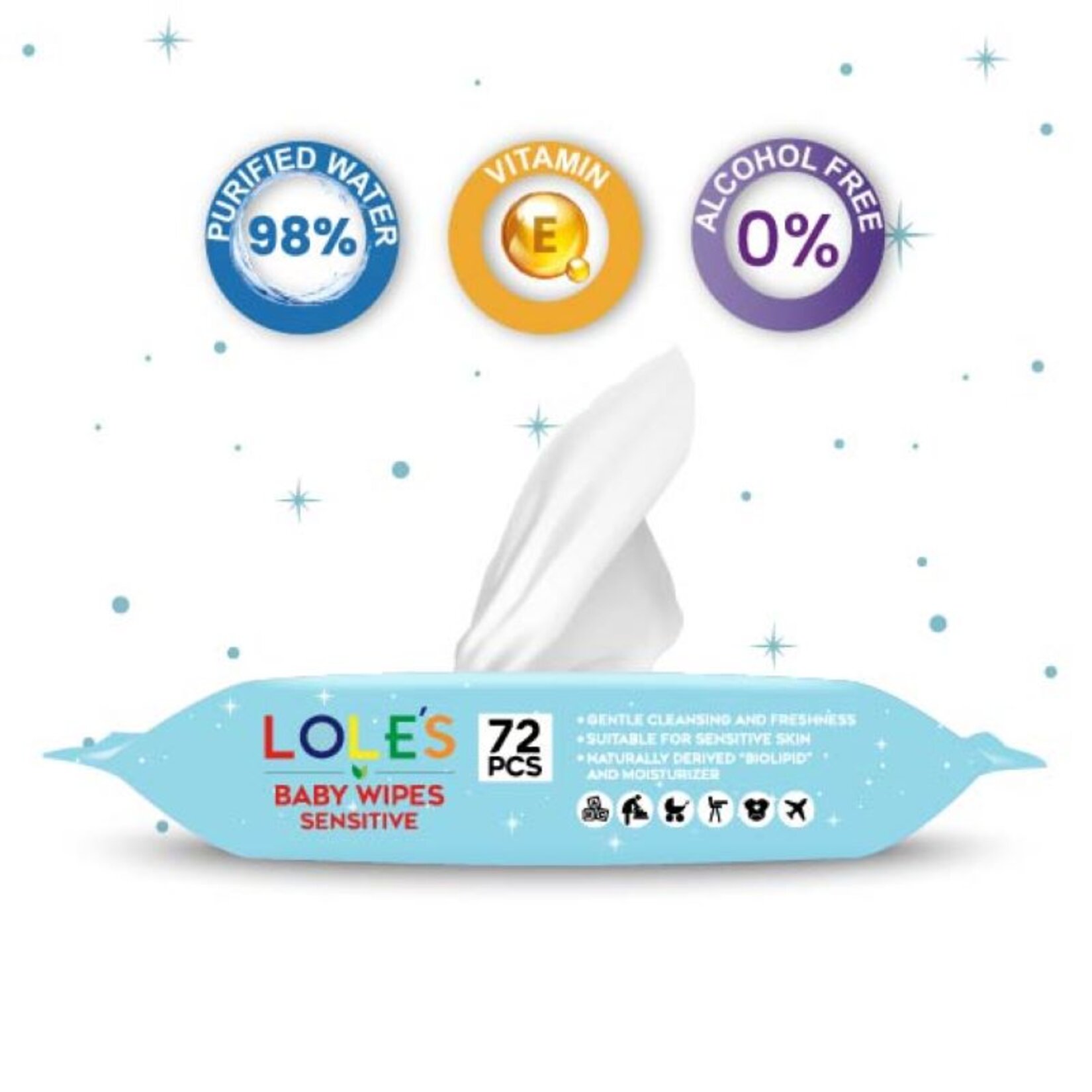 Lole's Bebek Islak Mendil 72 Yaprak - Görsel 3