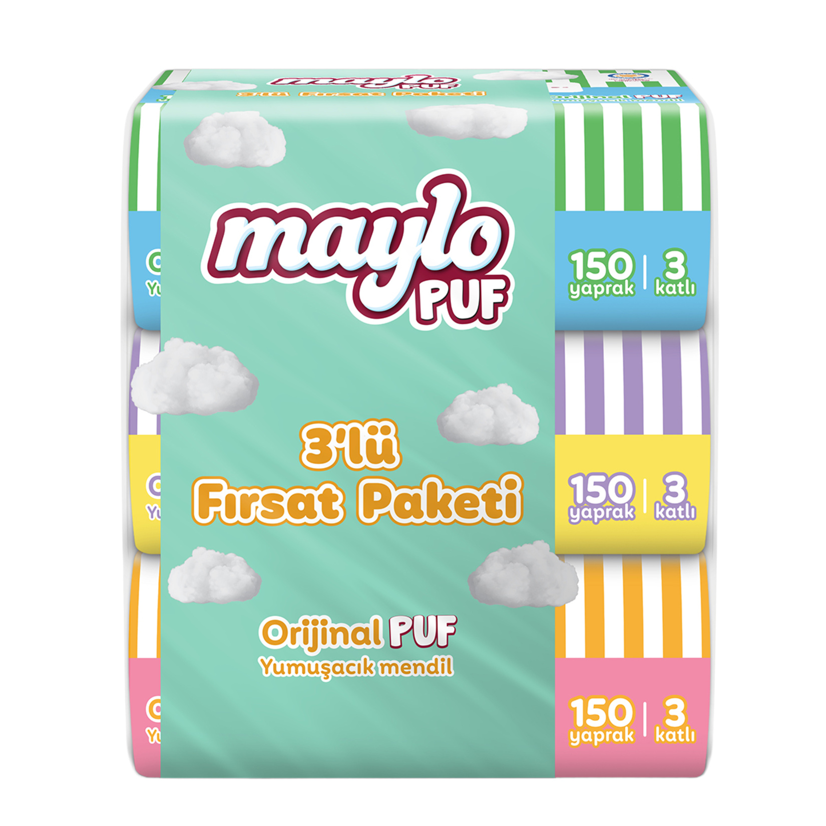 Maylo Puf Mendil 3 x 150'li