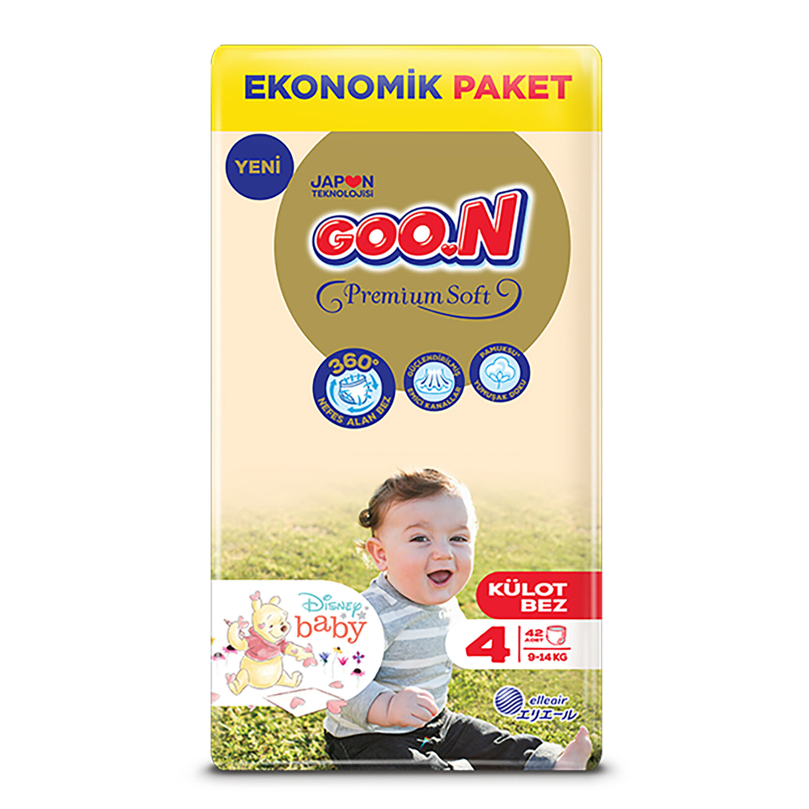 Goon Premium Soft Külot Bez 4 Beden 42 Adet 9-14 Kg