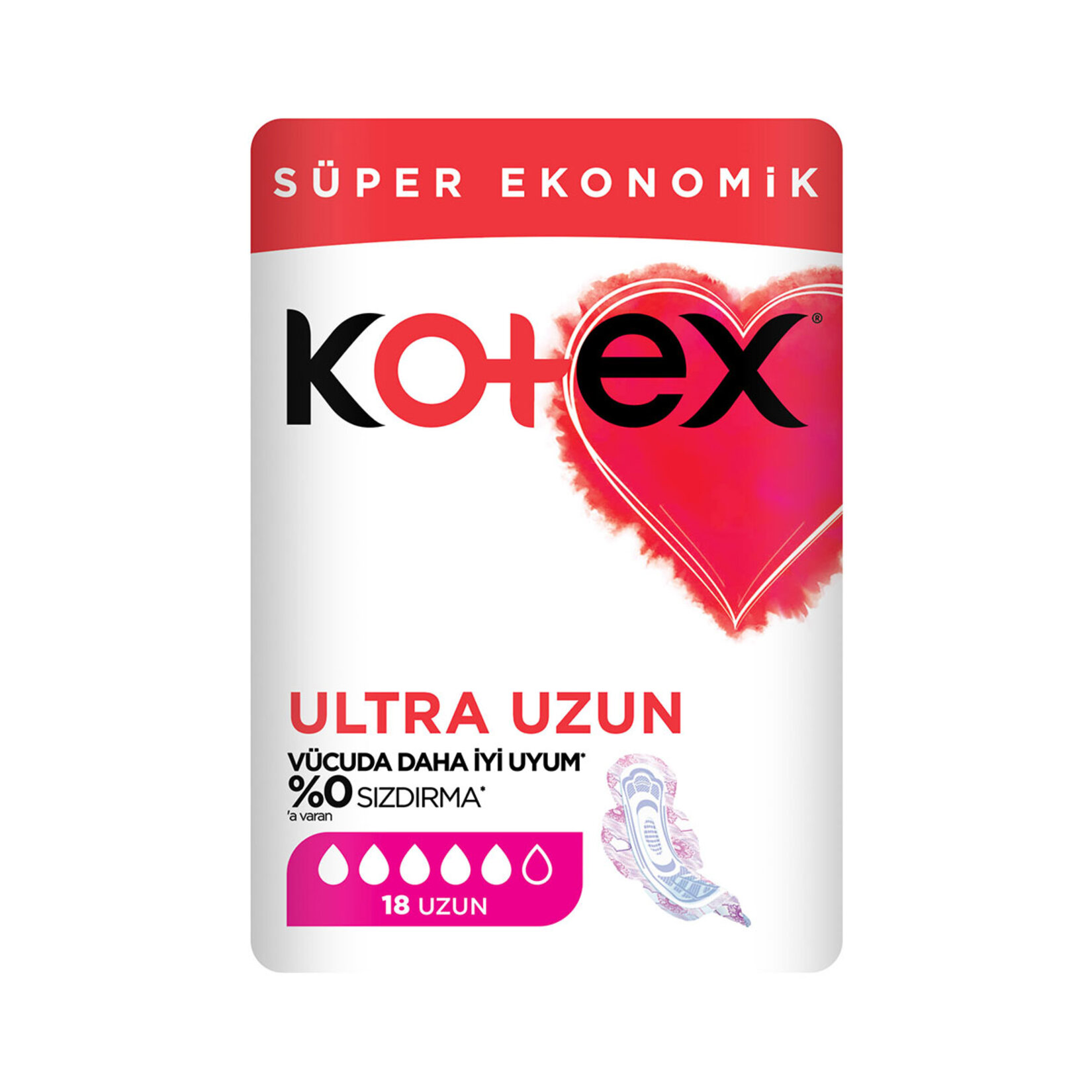Kotex Ultra Süper Ekonomik Paket Uzun 18'li - Görsel 1