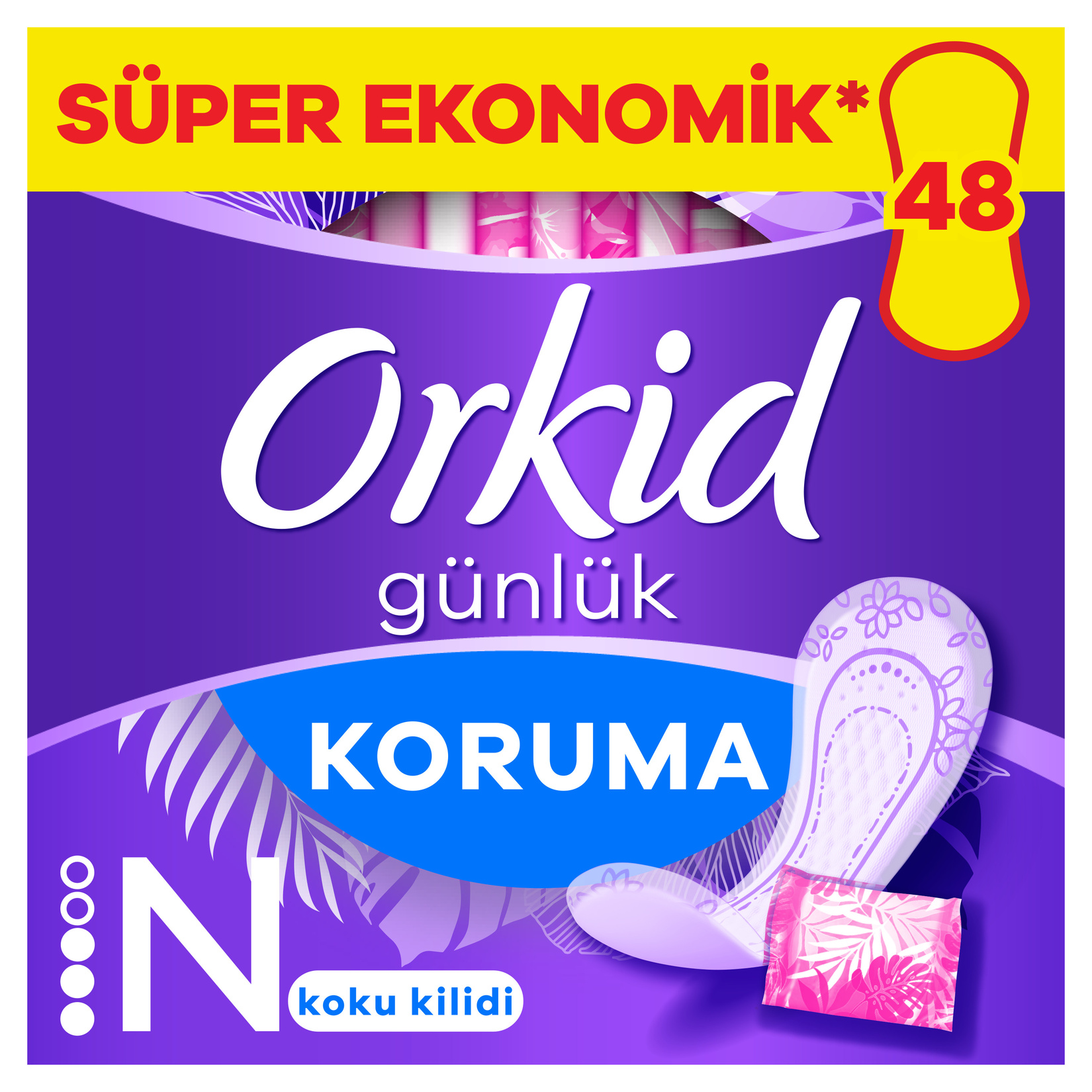 Orkid Günlük Koruma Çanta Paket Süper Ekonomik Normal 48'li - Görsel 2