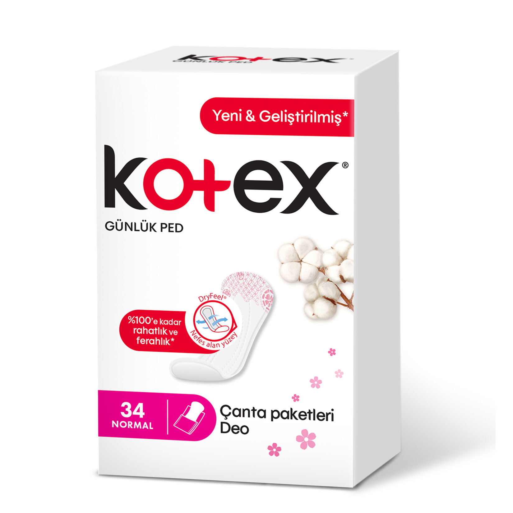 Kotex Günlük Ped Normal 34'lü - Görsel 1