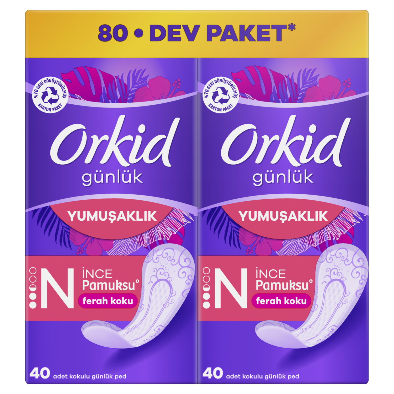 Orkid Pamuksu Yaprak Deofresh Süper Ekonomik 80'li - Görsel 1