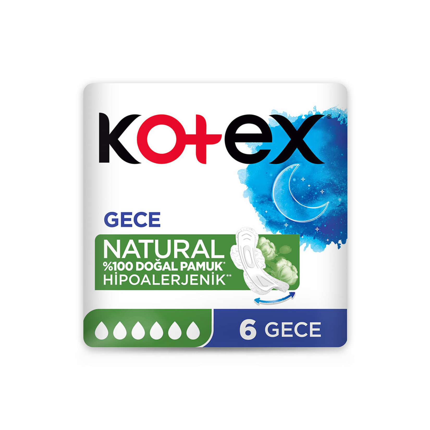 Kotex Natural Ultra Tekli Paket Gece 6'lı - Görsel 2