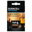 Duracell Optimum AAA  Alkalin İnce Kalem Pil 1,5 V (LR03 / MN2400) 6’lı Paket - Görsel 1