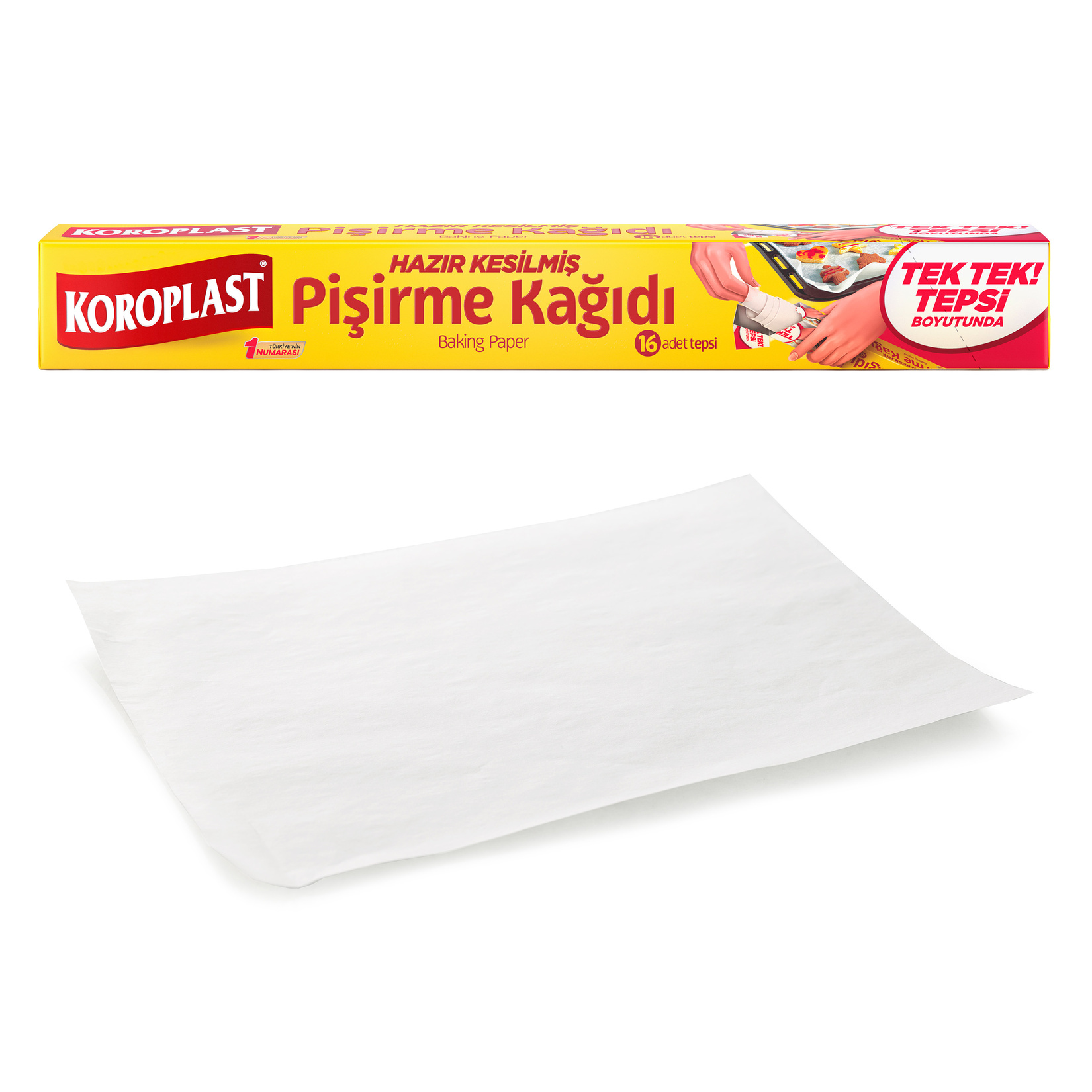 Koroplast Pişirme Kağıdı Hazır Kesilmiş 16'lı - Görsel 3