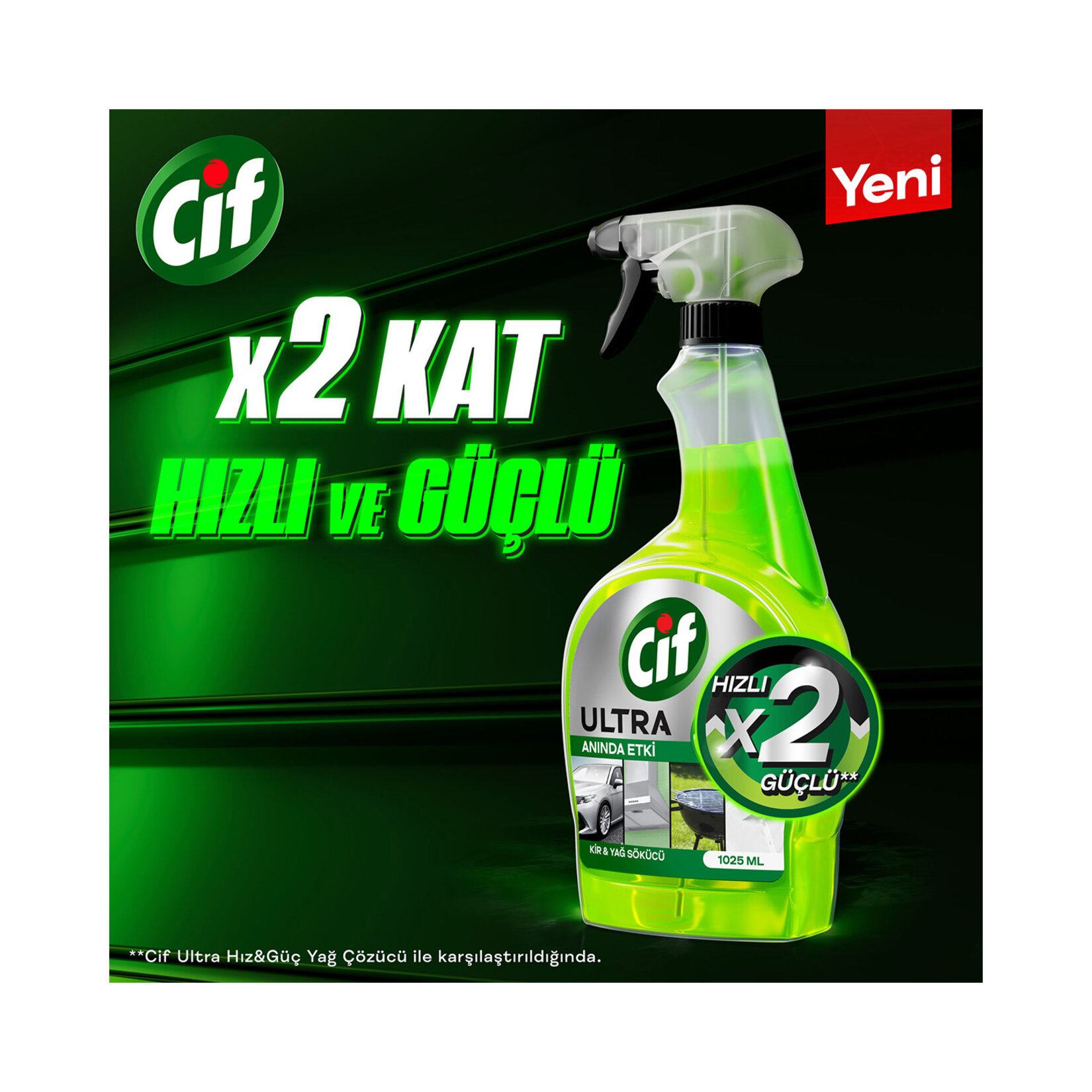 Cif Sprey Ultra Anında Etki Kir ve Yağ Çözücü 1025 Ml - Görsel 3