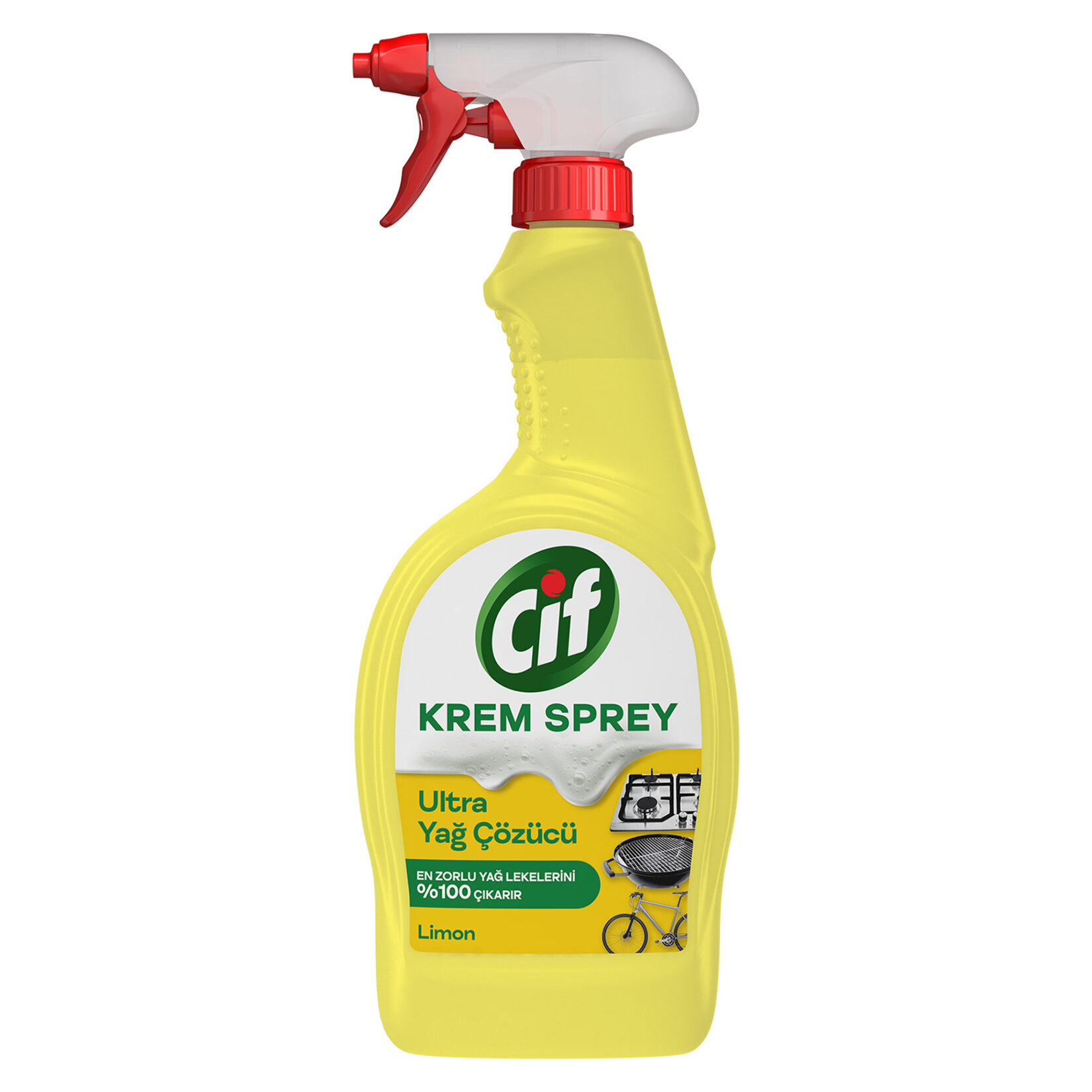 Cif Krem Sprey Limon Ultra Yağ Çözücü Yüzey Temizleyici 750 Ml - Görsel 1