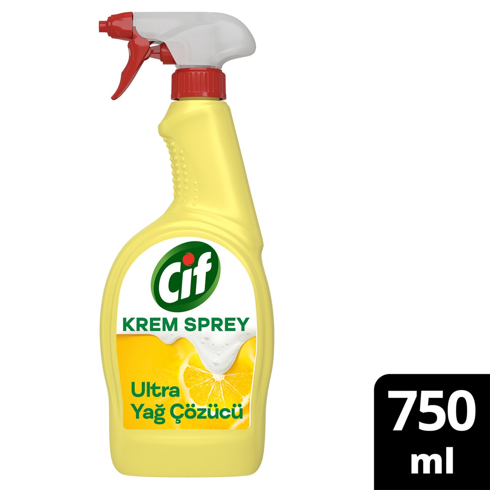 Cif Krem Sprey Limon Ultra Yağ Çözücü Yüzey Temizleyici 750 Ml - Görsel 2