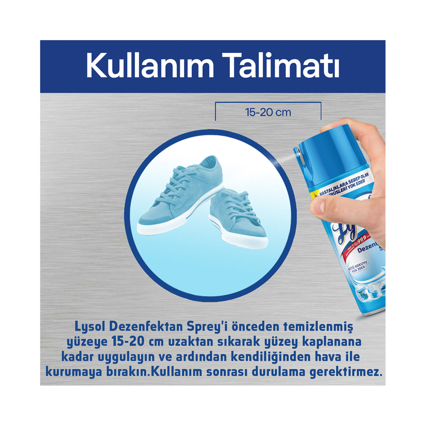Lysol Yüzey Dezenfektan Sprey Temizliğin Esintisi 400 Ml - Görsel 5