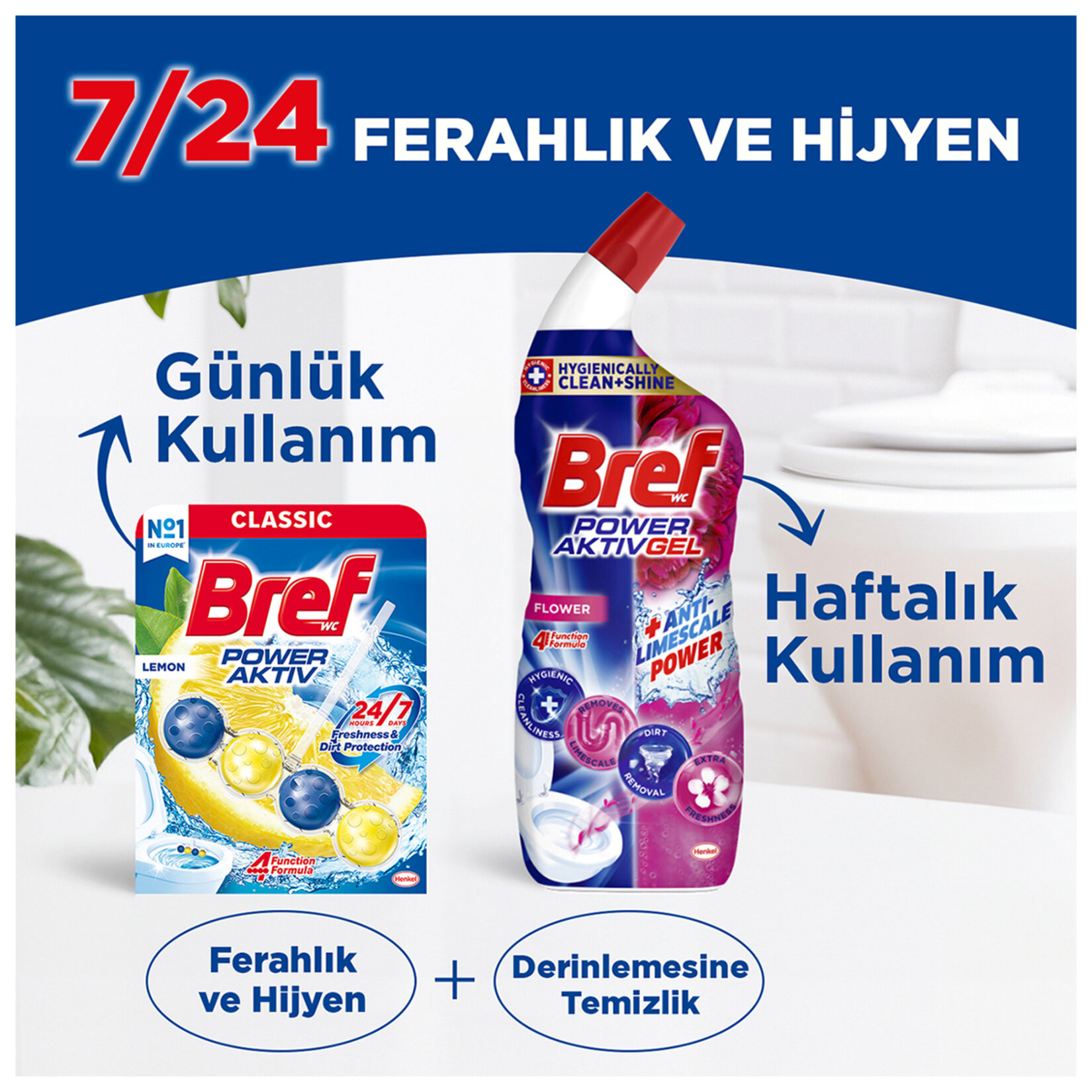 Bref Power Aktiv Wc Blok Limon 2 X 50 G - Görsel 5