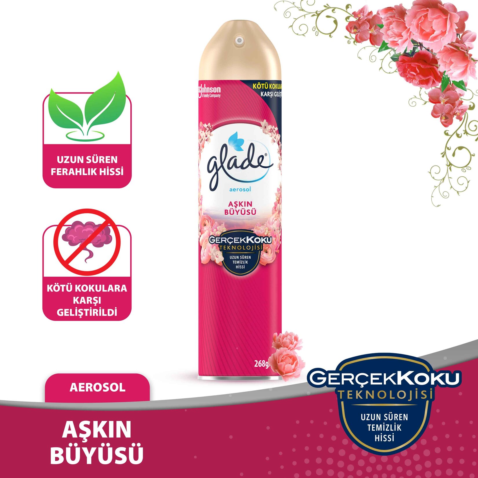 Glade Aerosol Oda Kokusu Aşkın Büyüsü 300ml - Görsel 2