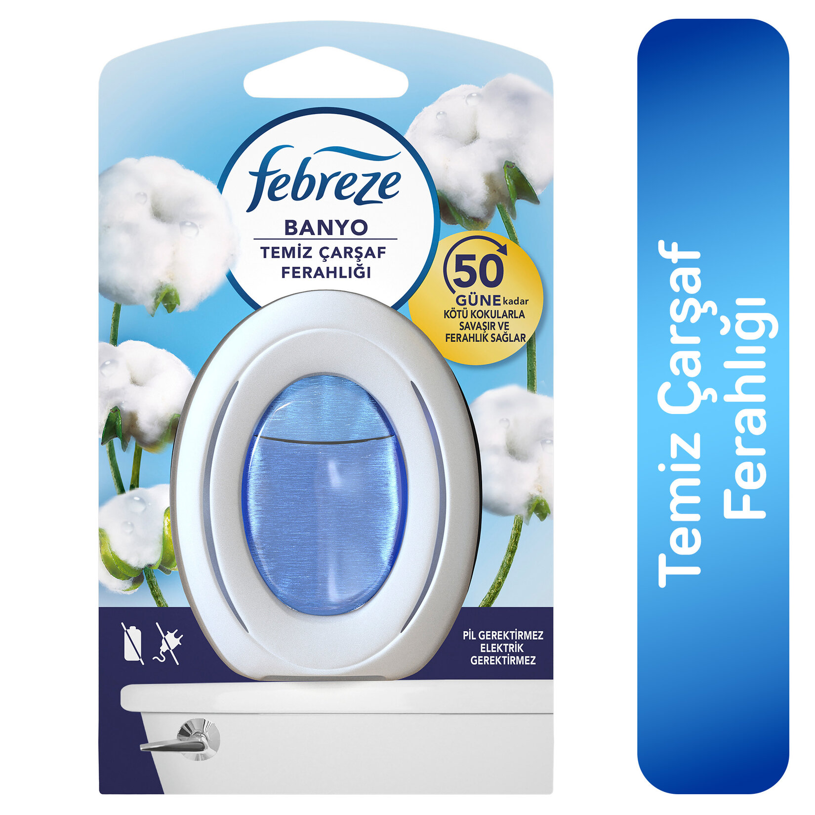 Febreze Hava Ferahlatıcı Banyo Oda Kokusu Temiz Çarşaf Ferahlığı 7.5 Ml - Görsel 2