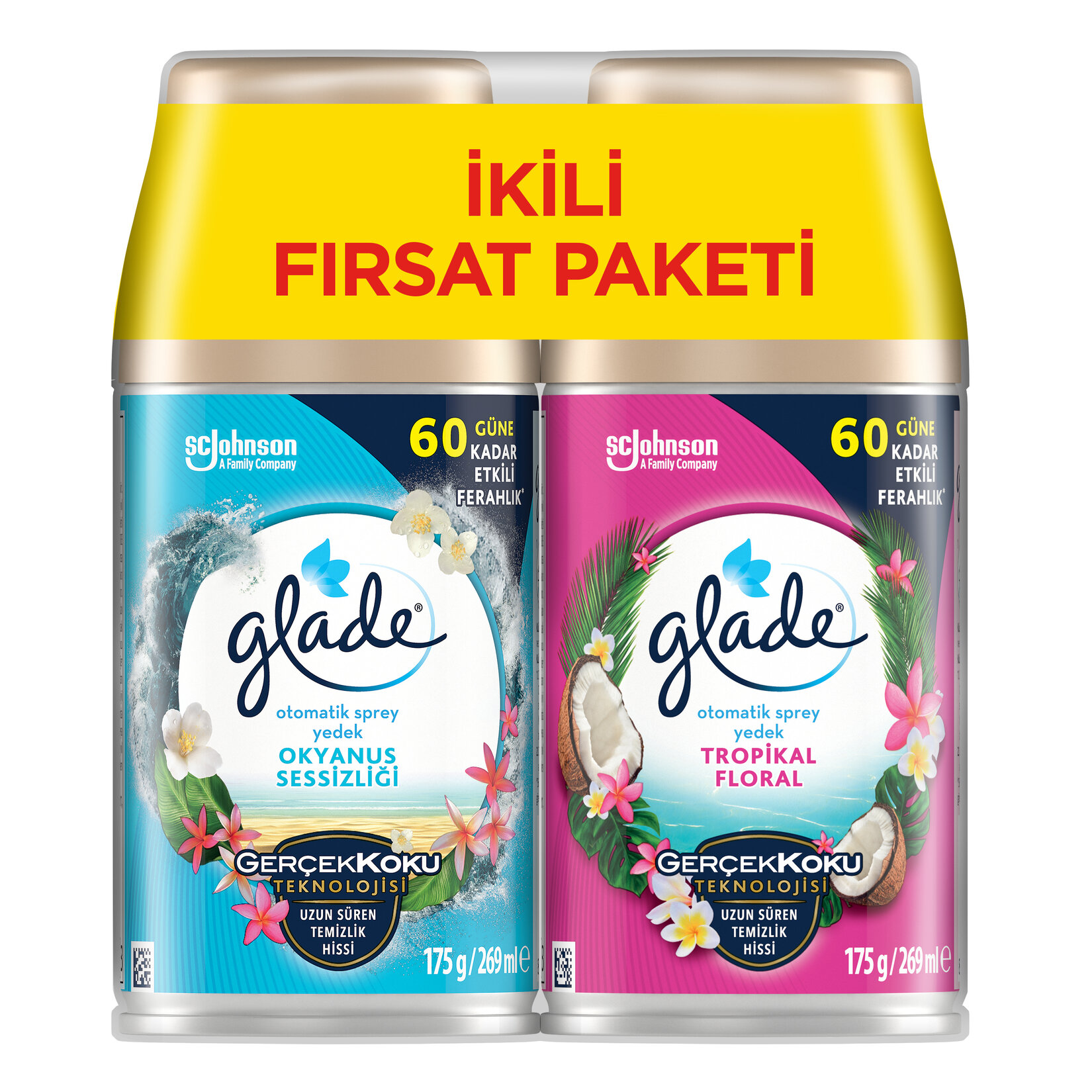 Glade Otomatik Sprey Yedek Okyanus + Tropikal 2'li - Görsel 1