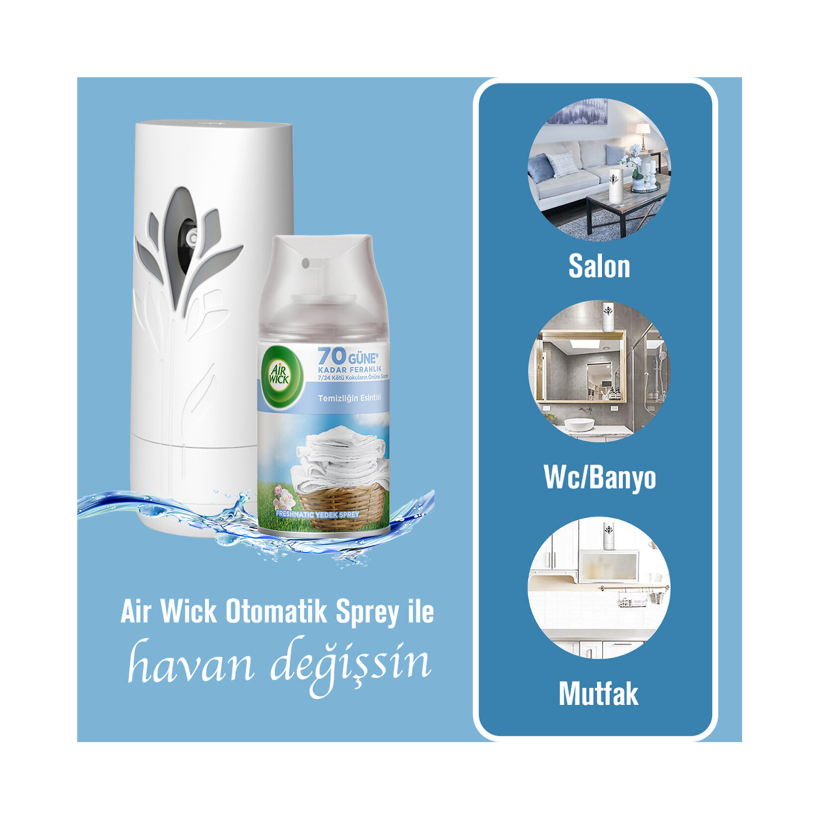 Air Wick Freshmatik Yedek Temizliğin Esintisi 250 Ml - Görsel 4