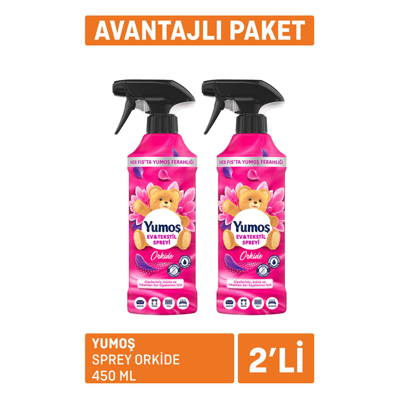 Yumoş Sprey Orkide 2 X 450 Ml - Görsel 1