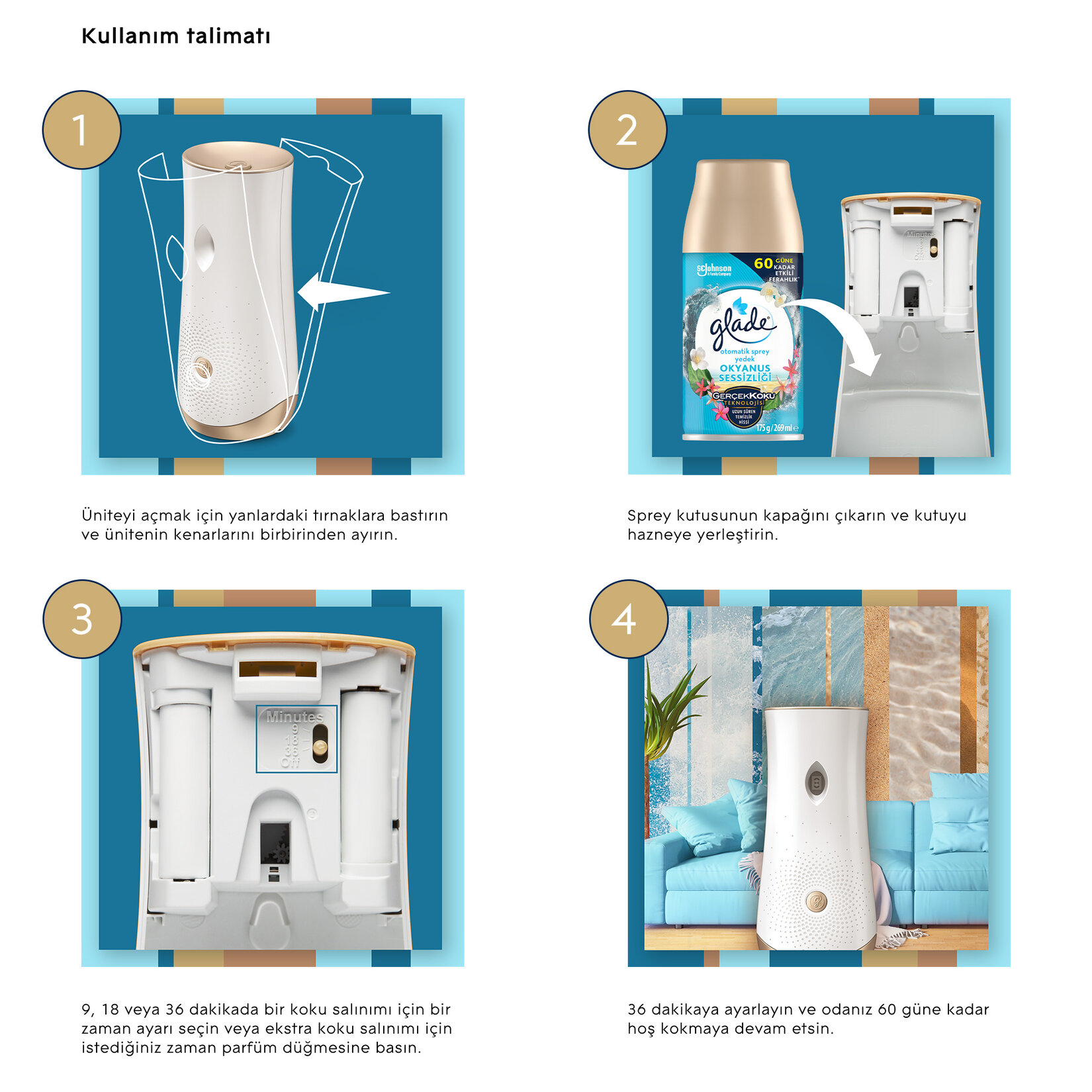 Glade Kit + Yedek Sprey Okyanus Sessizliği 269 Ml - Görsel 5