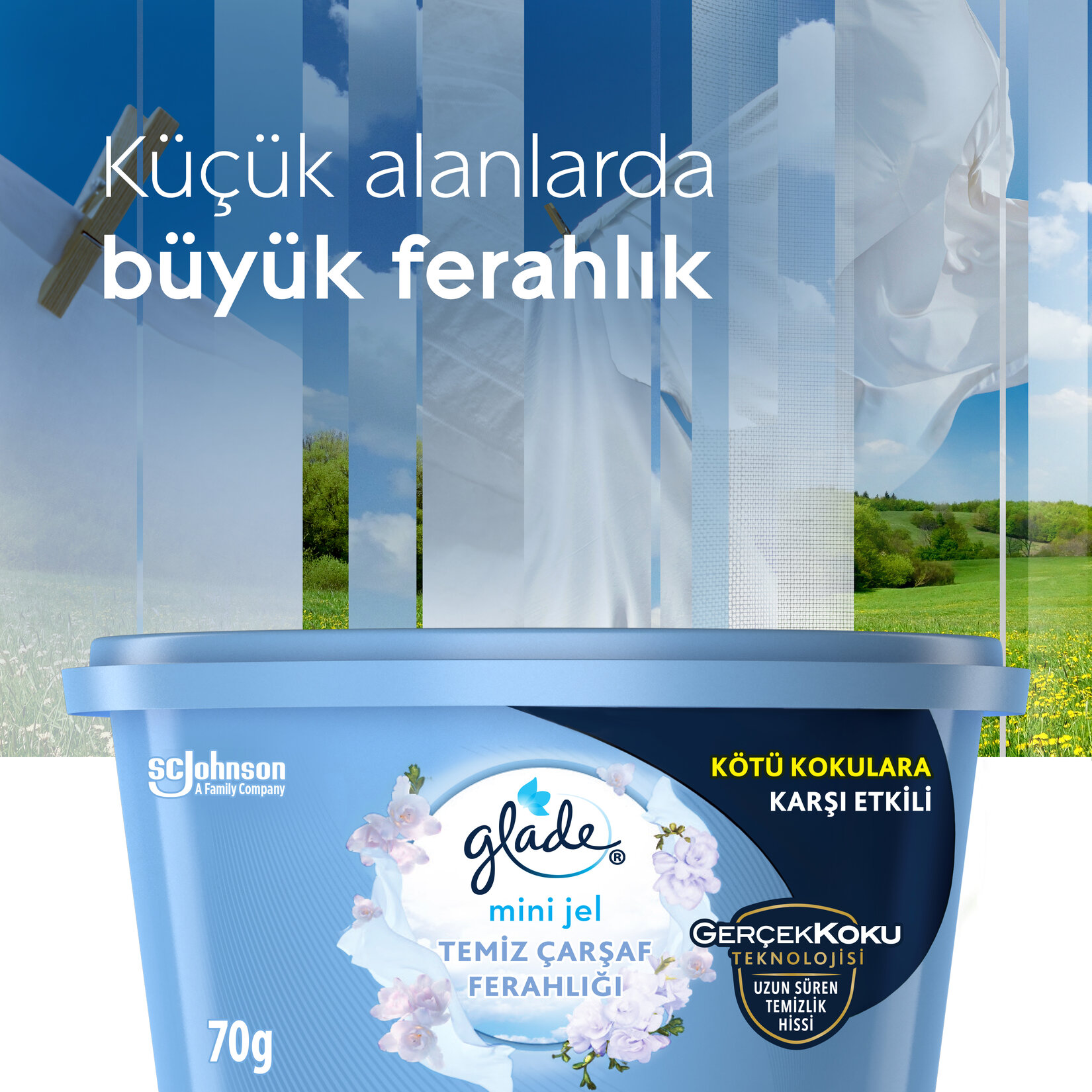 Glade Mini Jel Temiz Çarşaf Ferahlığı 70 G - Görsel 3