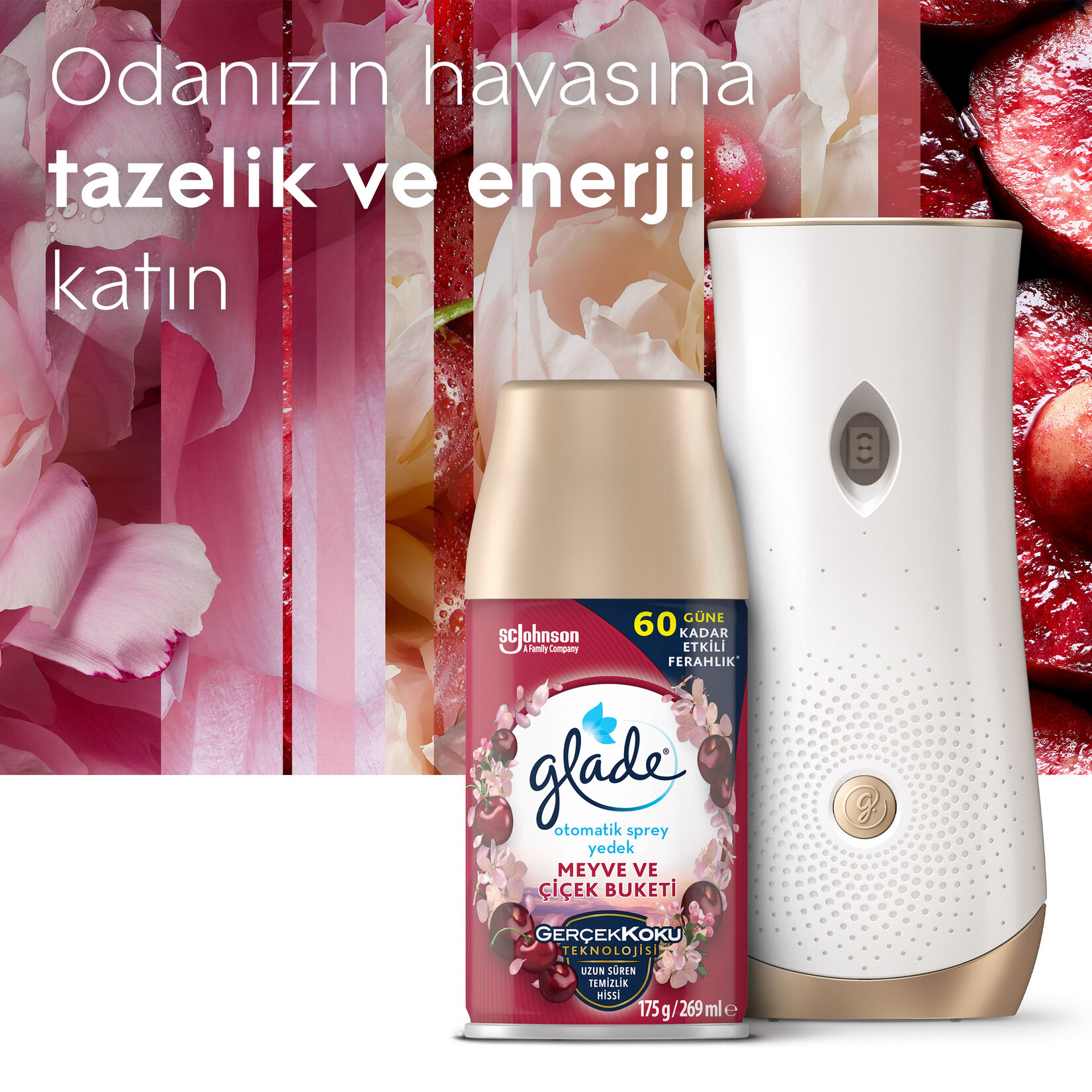 Glade Otomatik Sprey Yedek Meyve Çiçek Buketi 269 Ml - Görsel 4