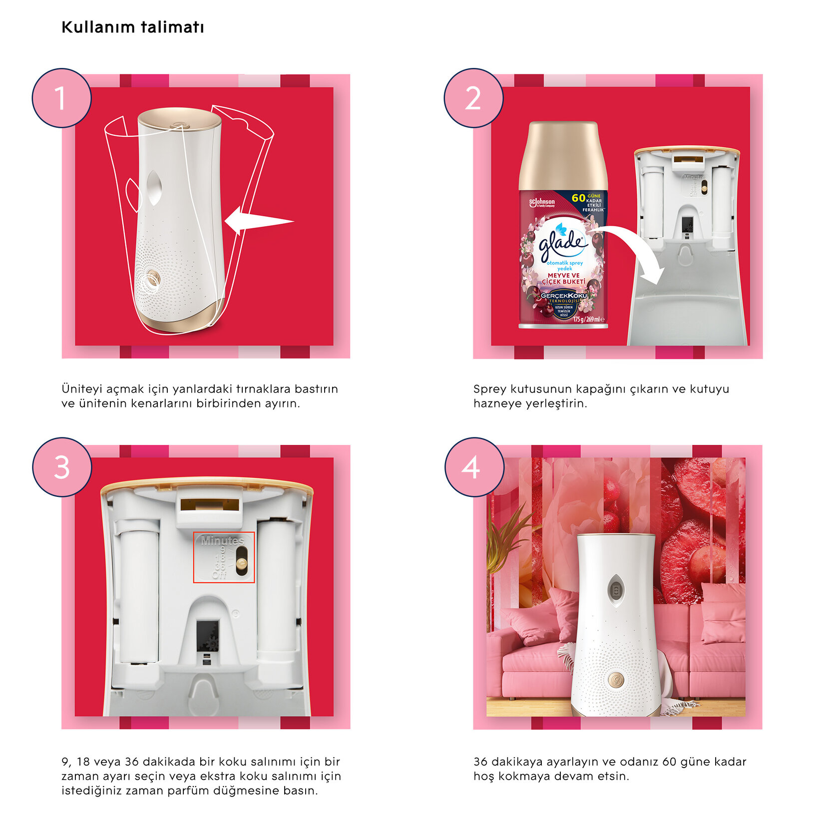 Glade Otomatik Sprey Yedek Meyve Çiçek Buketi 269 Ml - Görsel 5