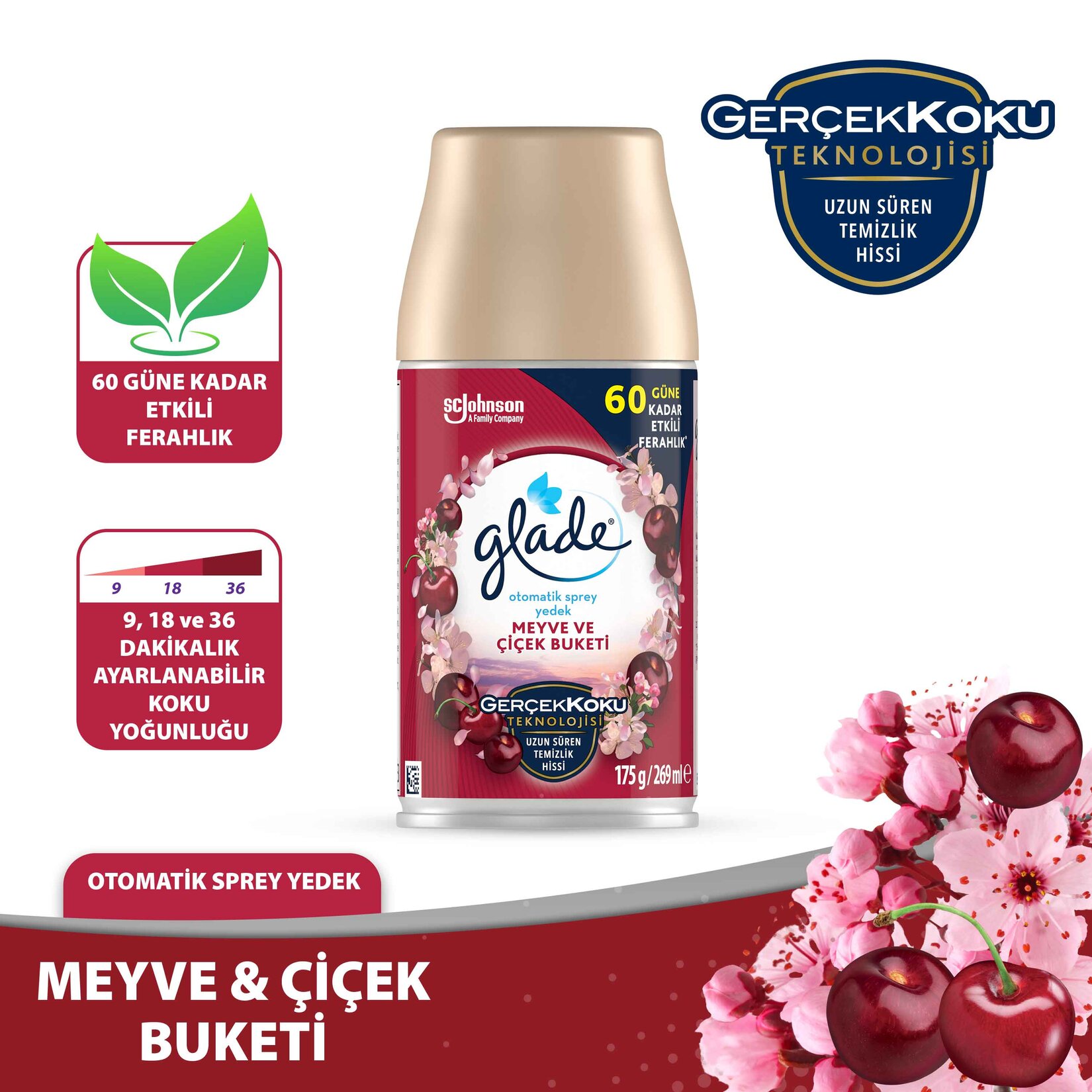 Glade Otomatik Sprey Yedek Meyve Çiçek Buketi 269 Ml - Görsel 2