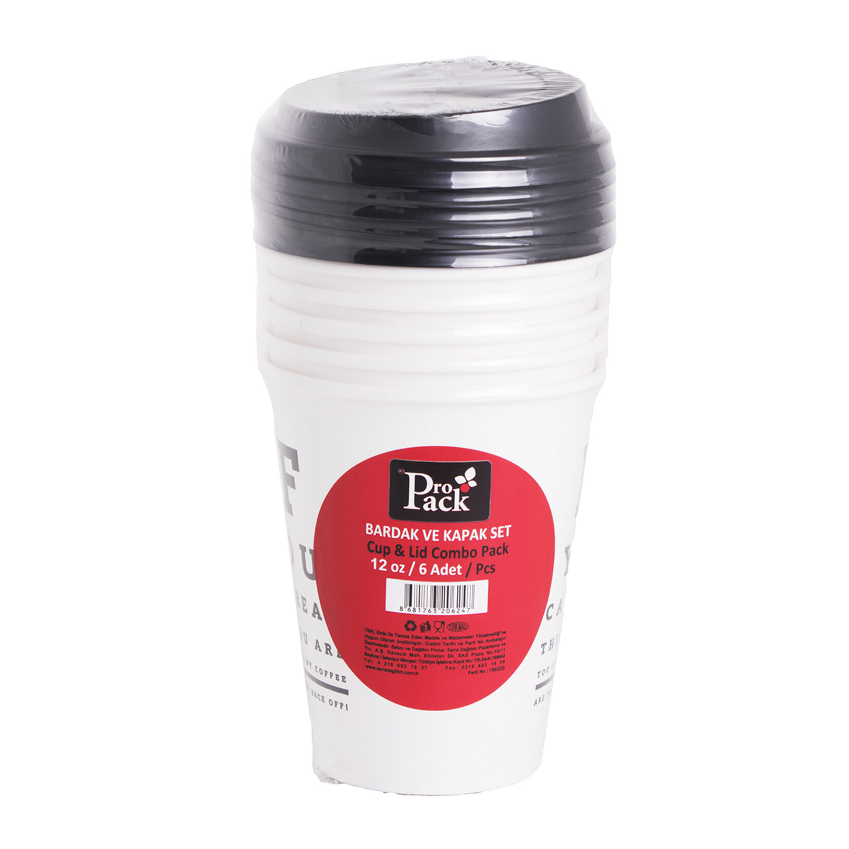 Propack To Go Bardak Ve Kapak Seti 6'lı 350 Ml - Görsel 2
