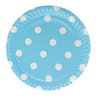 Roll-Up Karton Tabak 8'li Mavi Puantiyeli 23 Cm