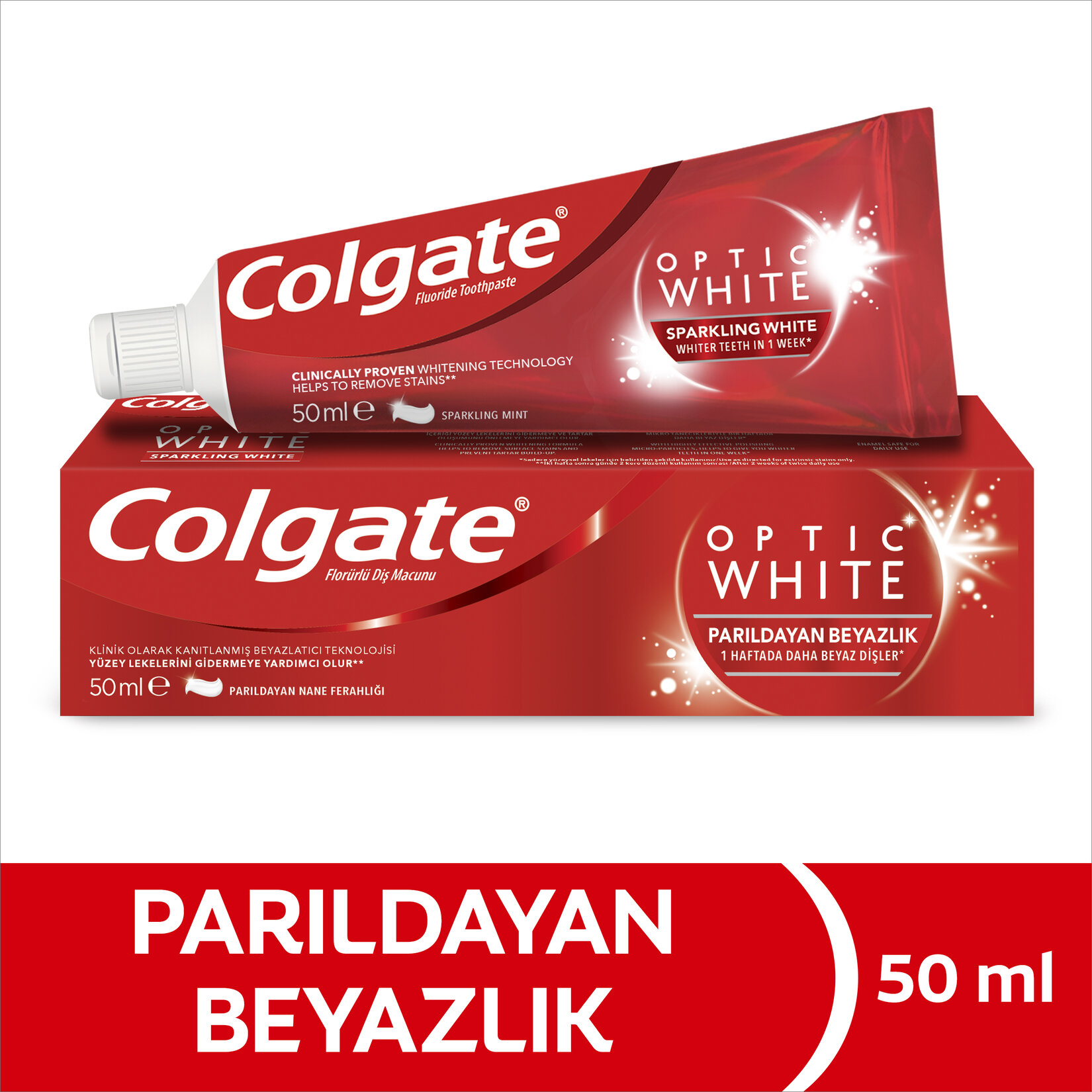 Colgate Optic White Parıldayan Beyazlık Diş Macunu 50 Ml - Görsel 2