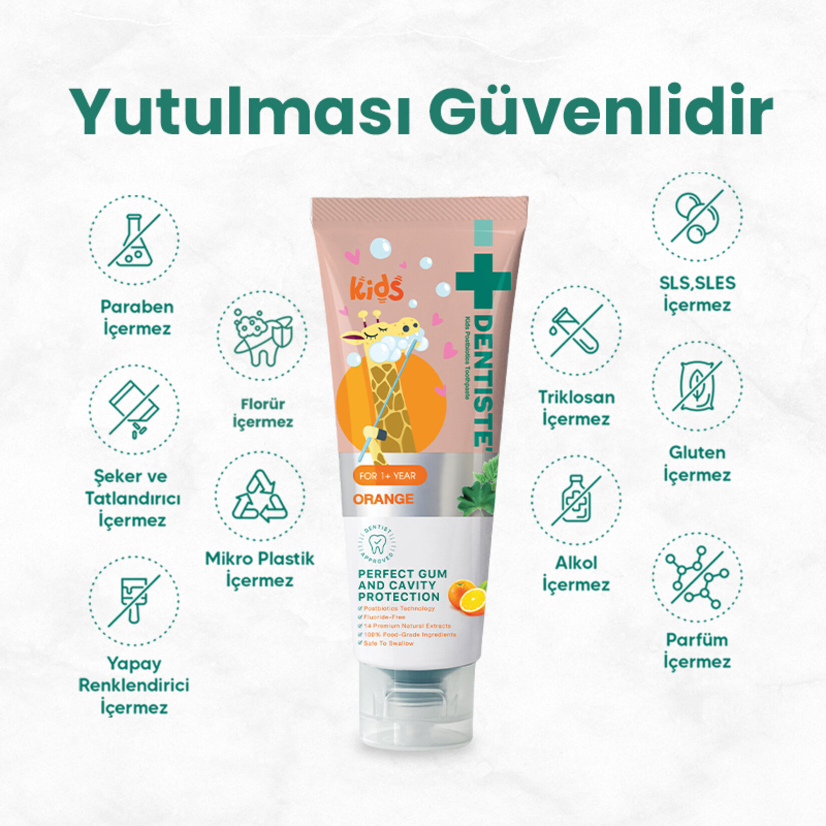 Dentıste Kıds Postbıotıc Por.Aroma.Diş Macunu 60G - Görsel 3