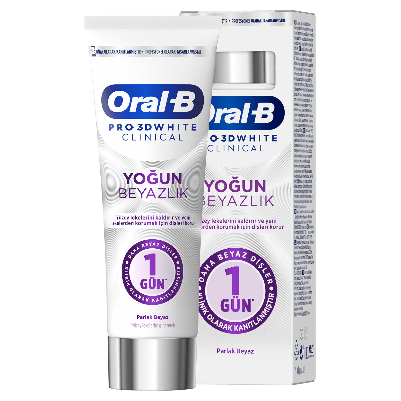 Oral-B 3D White Clinical Parlak Beyazlatıcı Diş Macunu 75 Ml - Görsel 1