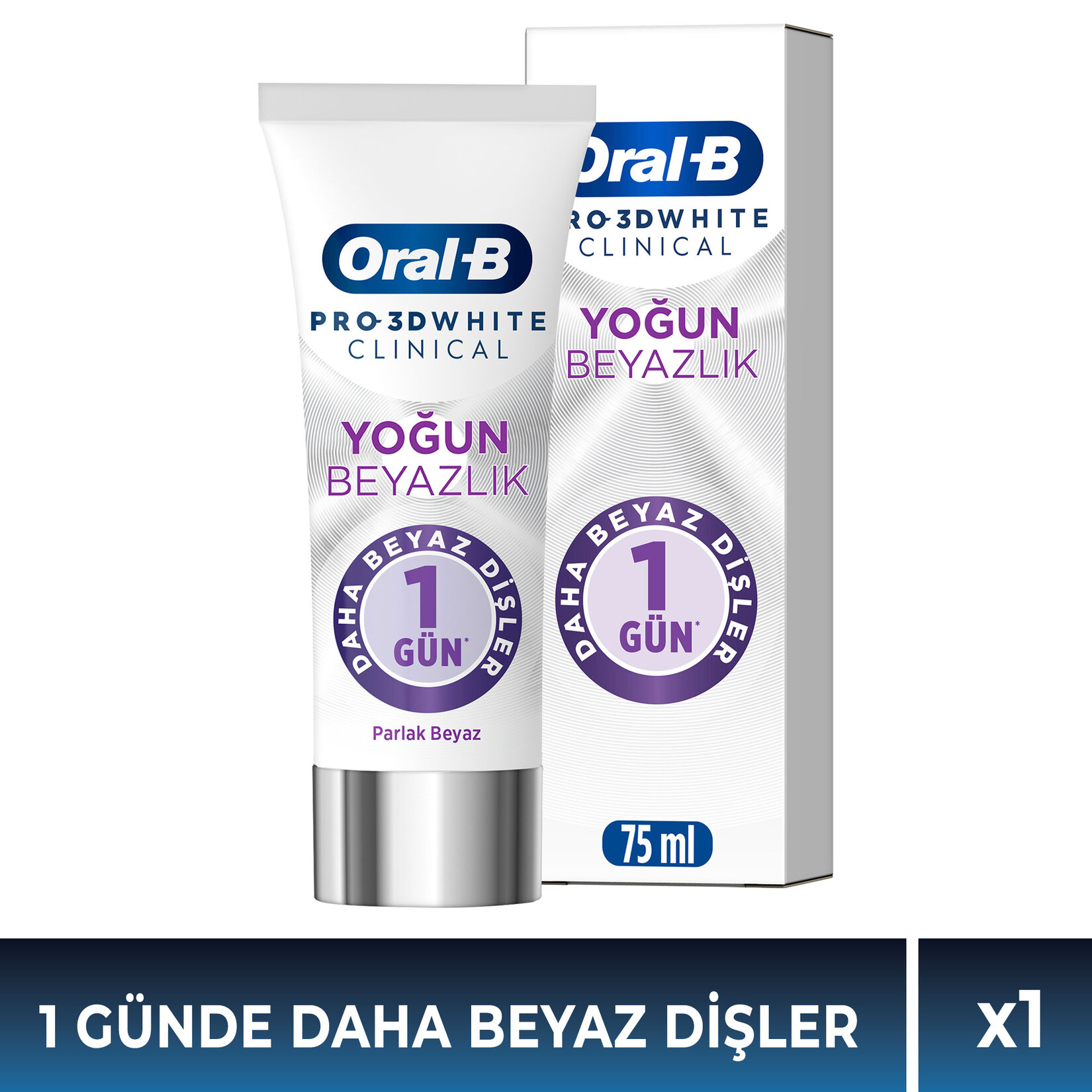 Oral-B 3D White Clinical Parlak Beyazlatıcı Diş Macunu 75 Ml - Görsel 2