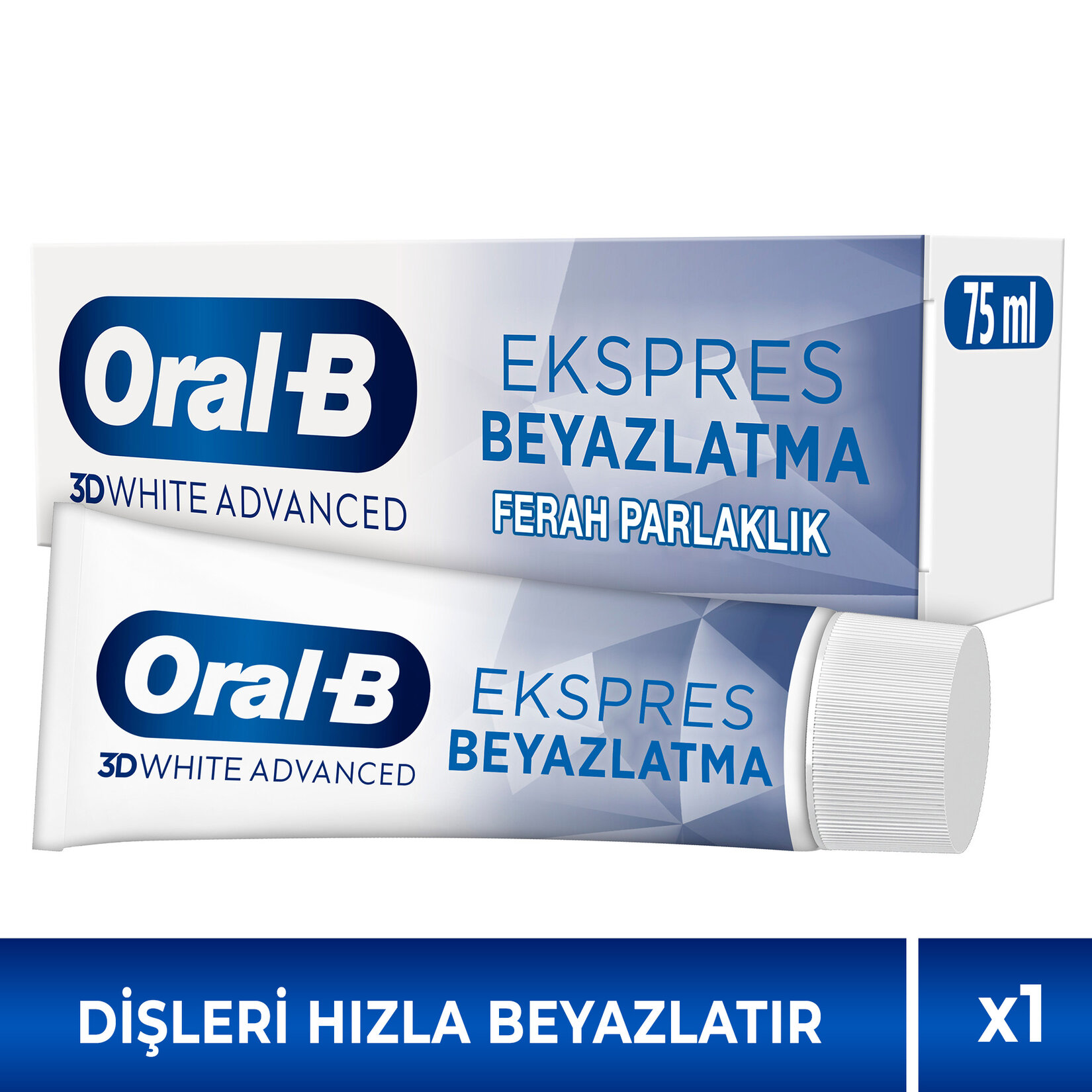 Oral-B 3D White Advanced Ekspres Beyazlatma Ferahlık Diş Macunu 75 Ml - Görsel 2