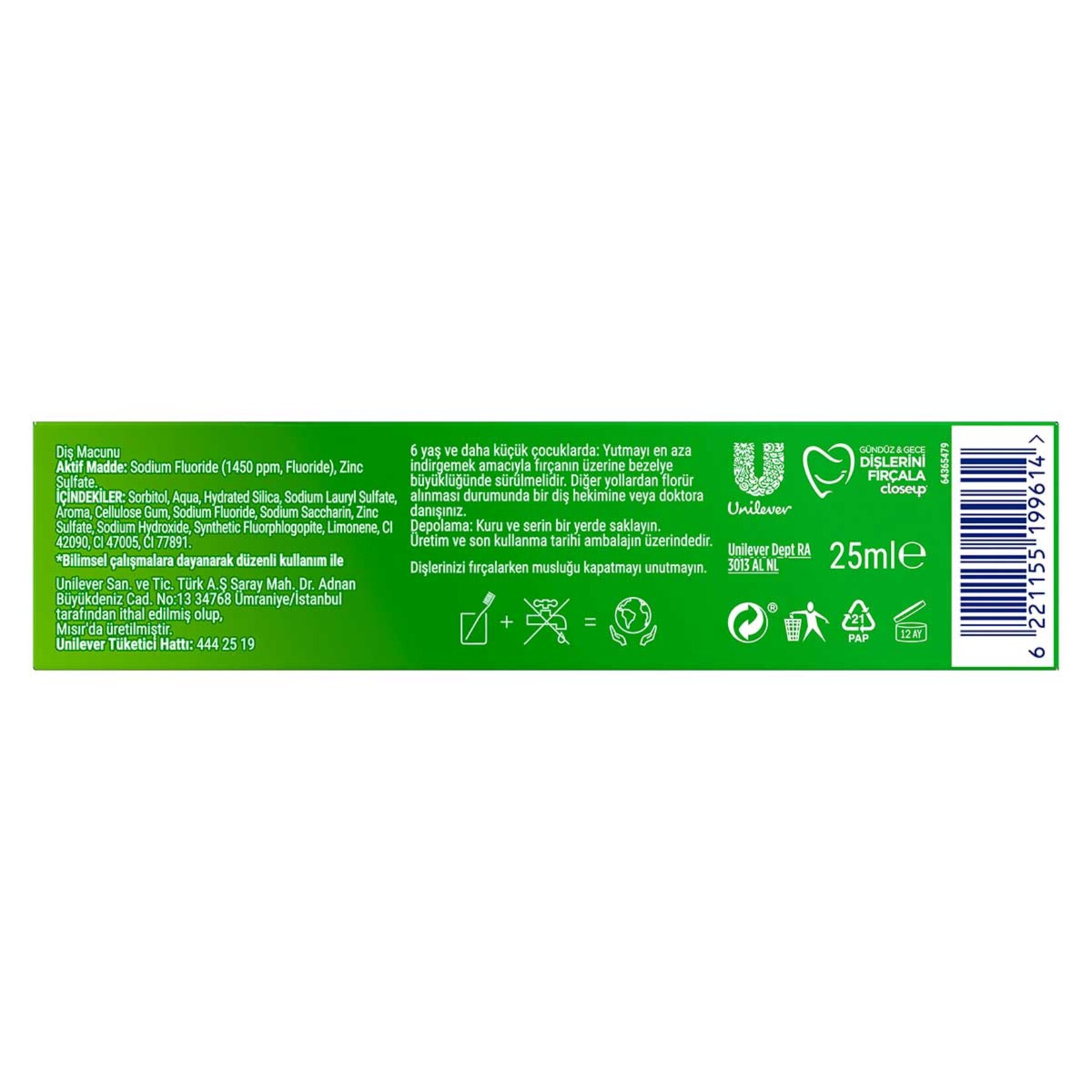 Closeup Diş Macunu Menthol Fresh Ağız Bakım Suyu Etkili 25 Ml - Görsel 3