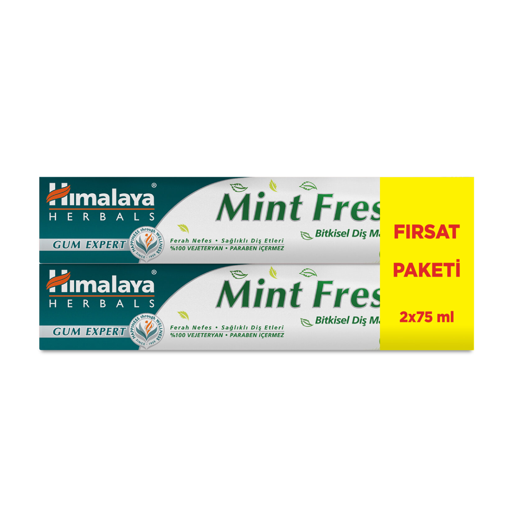 Himalaya Herbals Mint Fresh Diş Macunu 2x75 Ml - Görsel 1