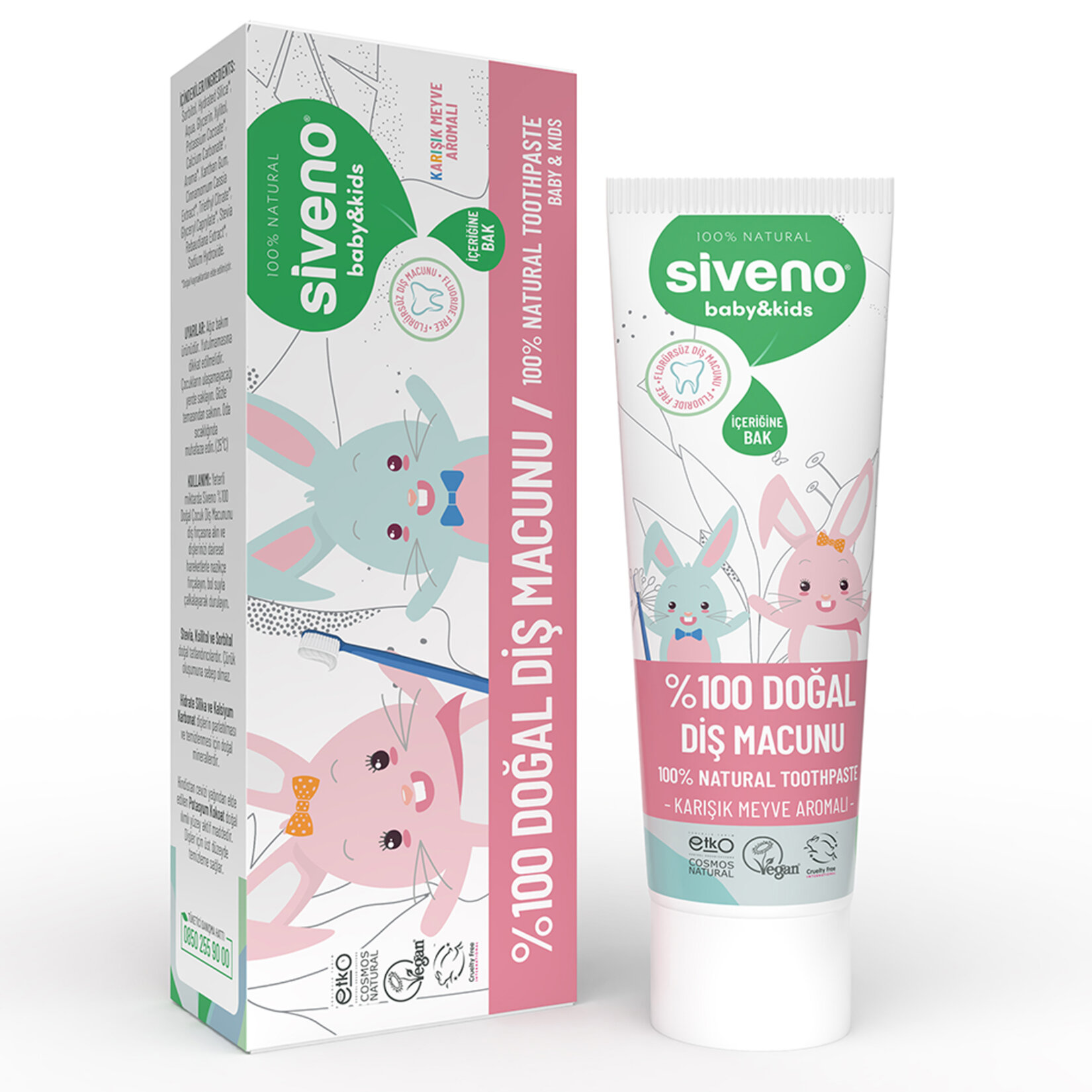 Siveno %100 Doğal Diş Macunu Baby & Kids 50 Ml - Görsel 2