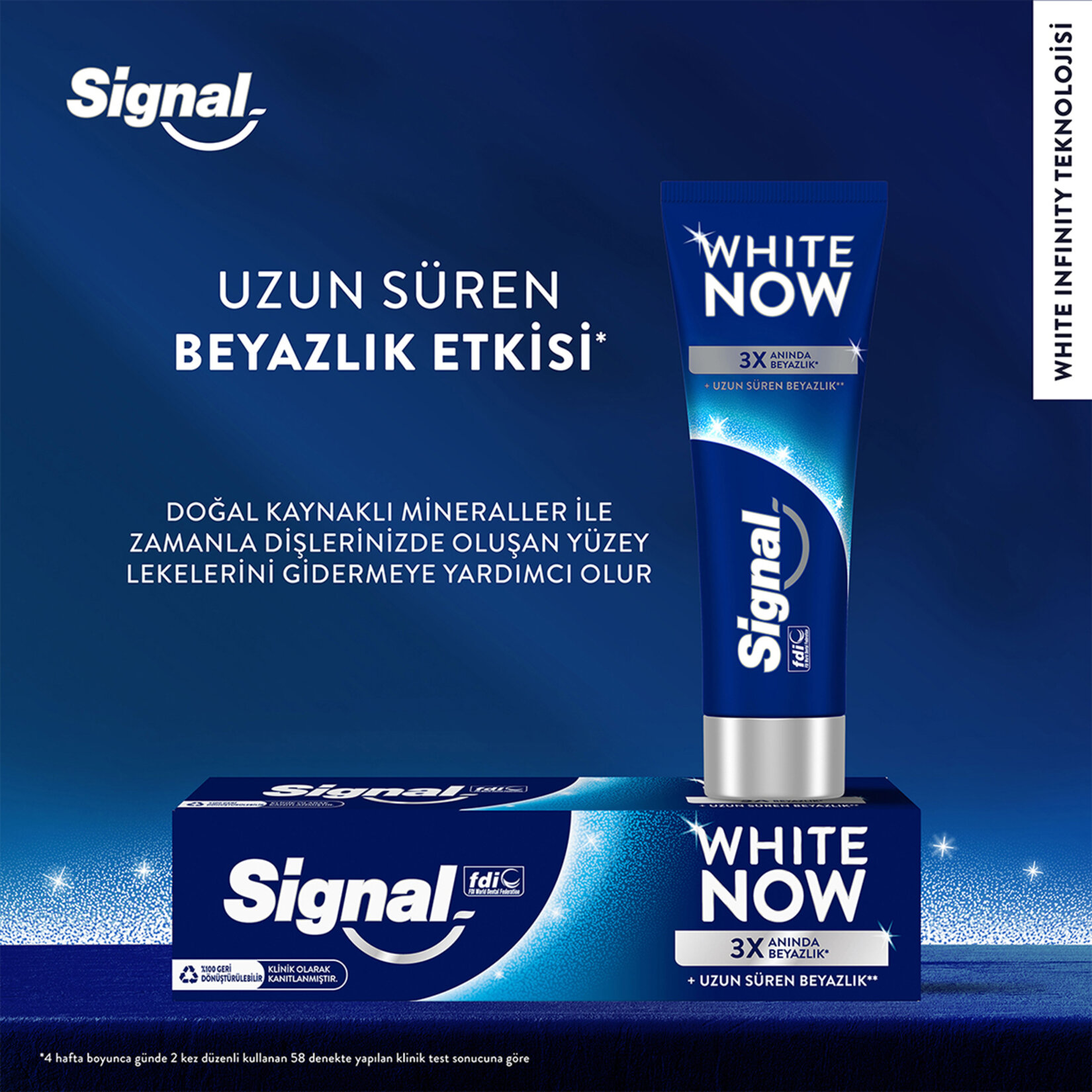 Signal White Now Diş Macunu Original Uzun Süren Beyazlık 75 ml - Görsel 4