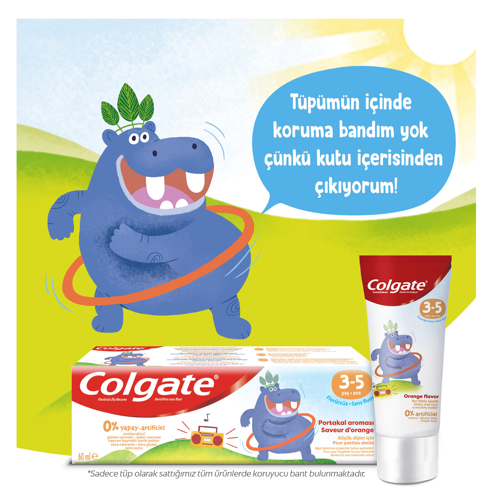Colgate 3-5 Yaş Portakal Aromalı Florürsüz Çocuk Diş Macunu 60 Ml - Görsel 3