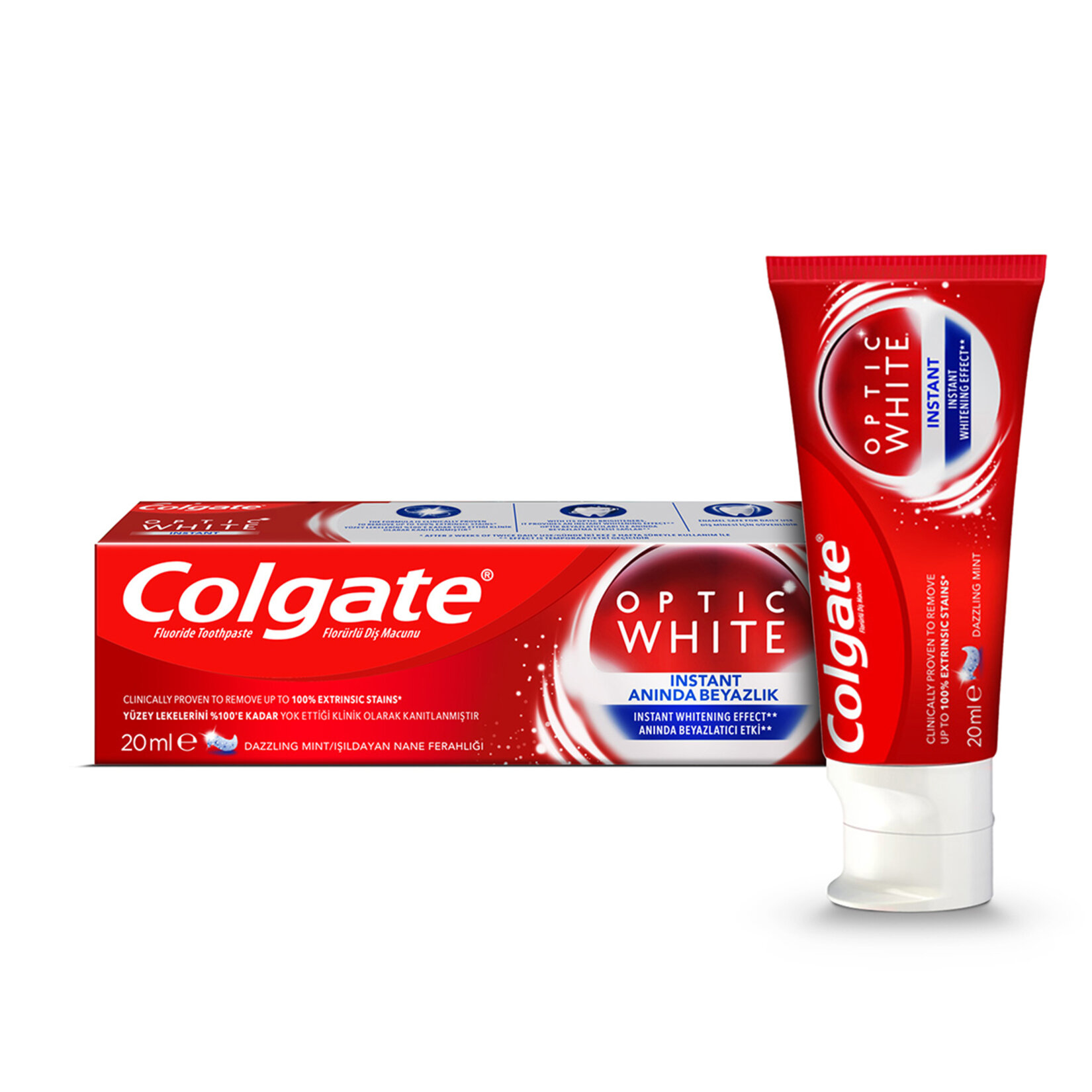 Colgate Optic White Anında Beyazlık Diş Macunu 20 Ml - Görsel 1